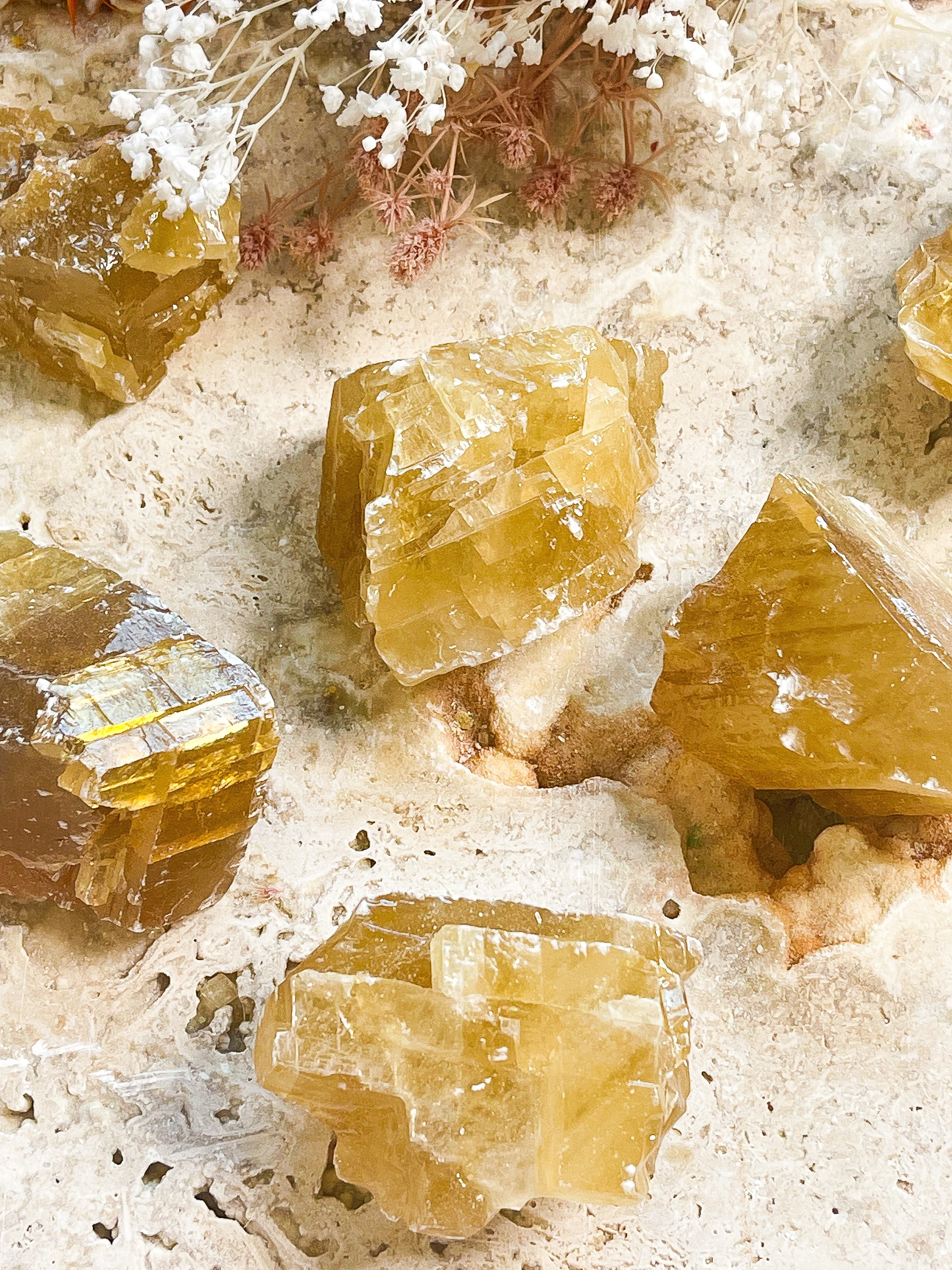 Honey Calcite Raw // Large // Focus + Creativity + Motivation