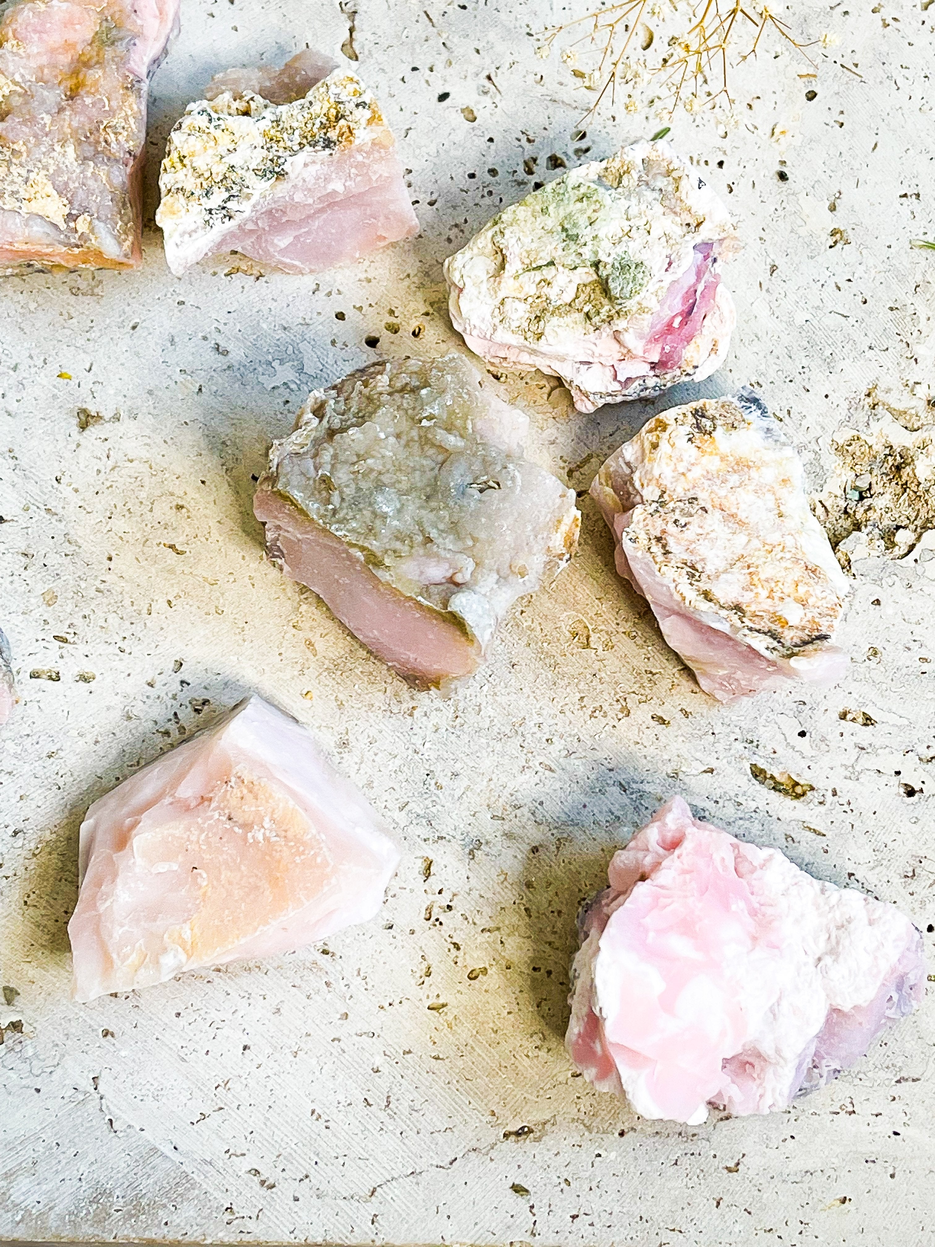 Pink Opal Raw Chunks // X Large // Healing + Acceptance + Love