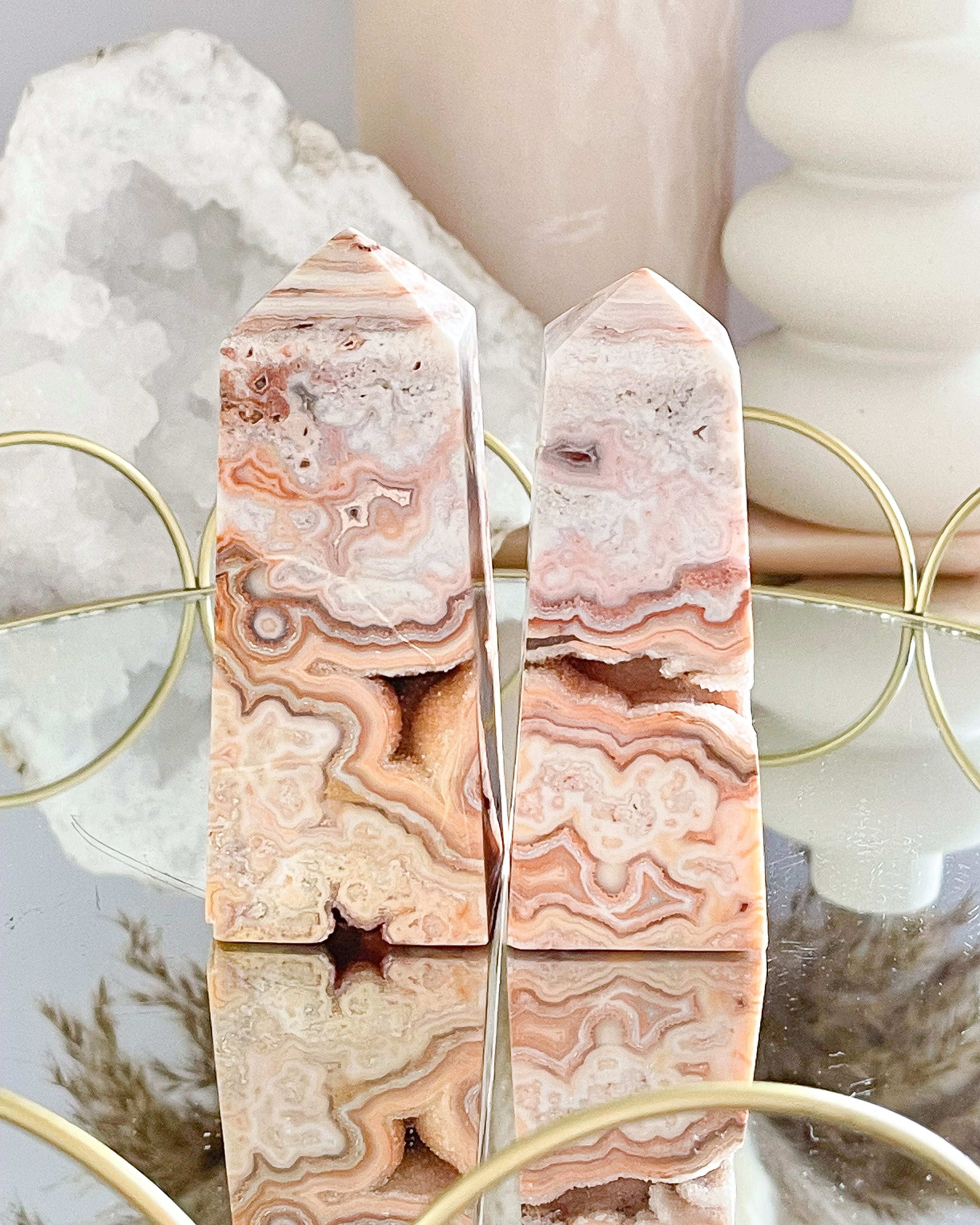 Pink Crazy Lace Obelisk // Styling Set // Happiness + Balance + Positive Vibes