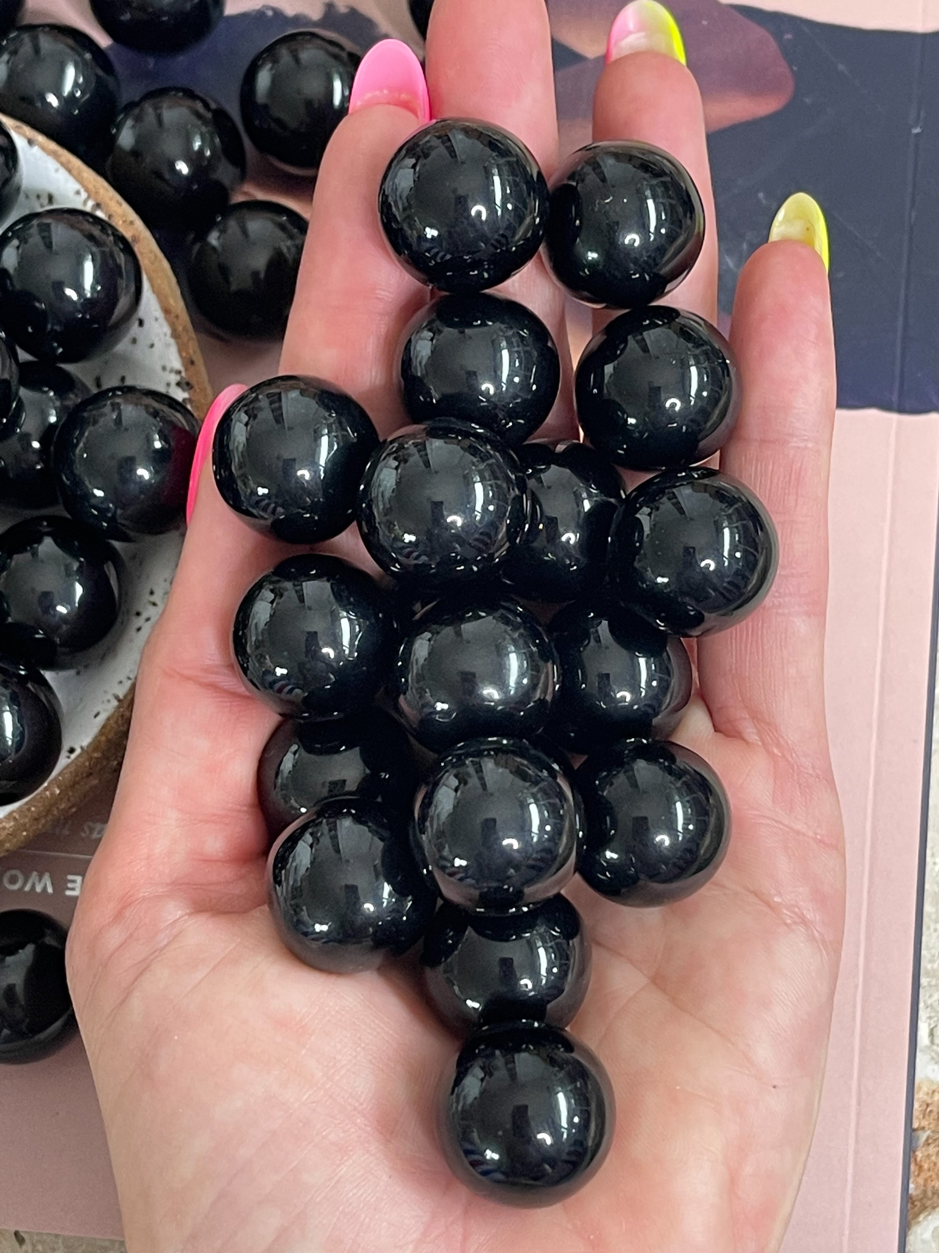 Black Obsidian Spheres // Mini // Truth + Grounding + Strength