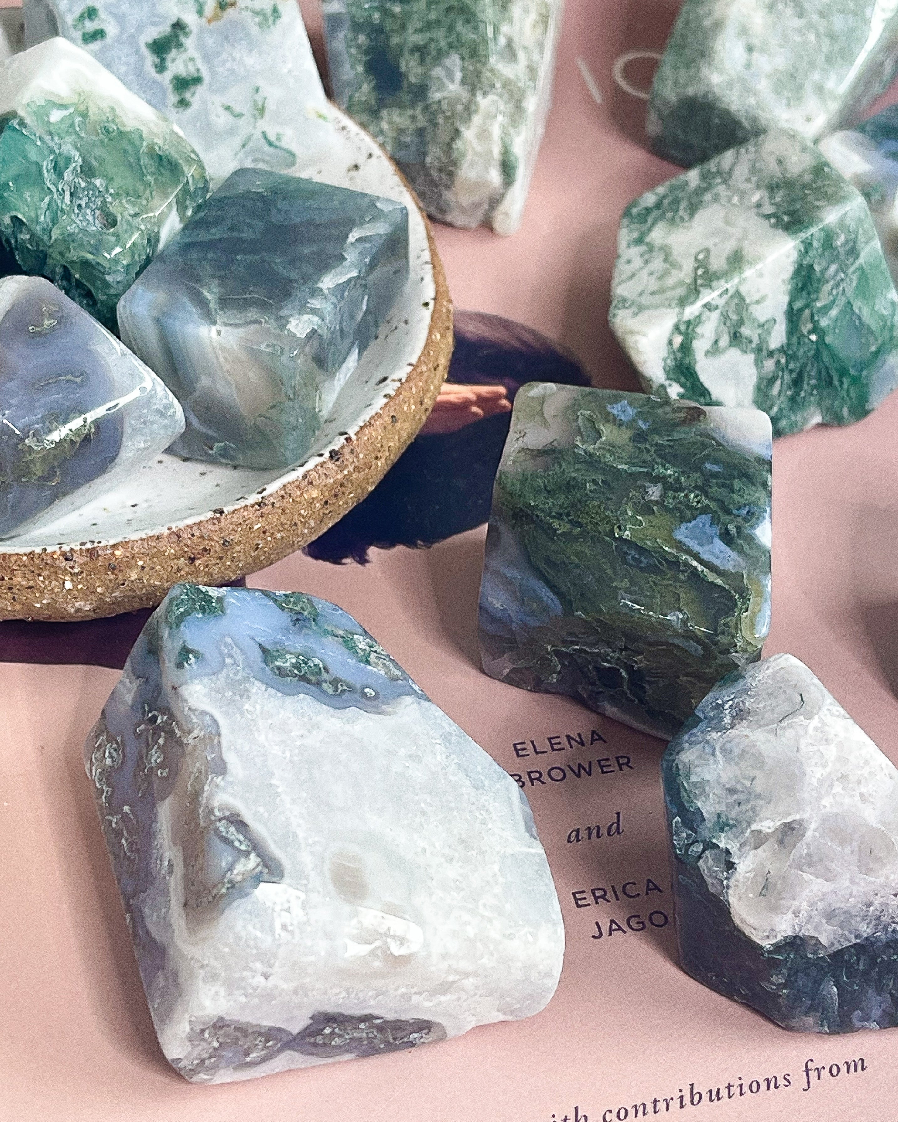 Moss Agate Freeforms // Protection + New Beginnings + Abundance