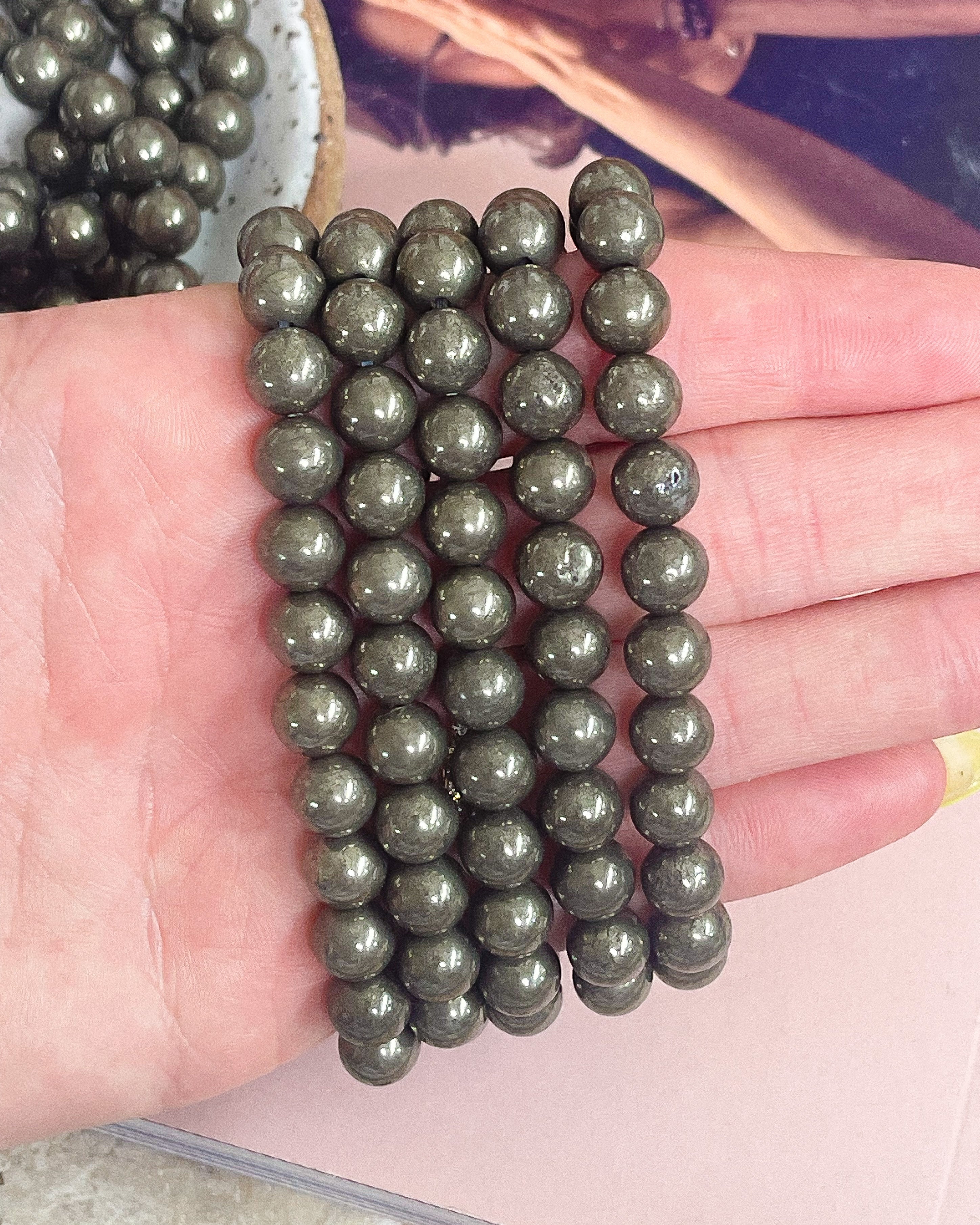 Pyrite Bead Bracelets // Confidence + Abundance + Creativity