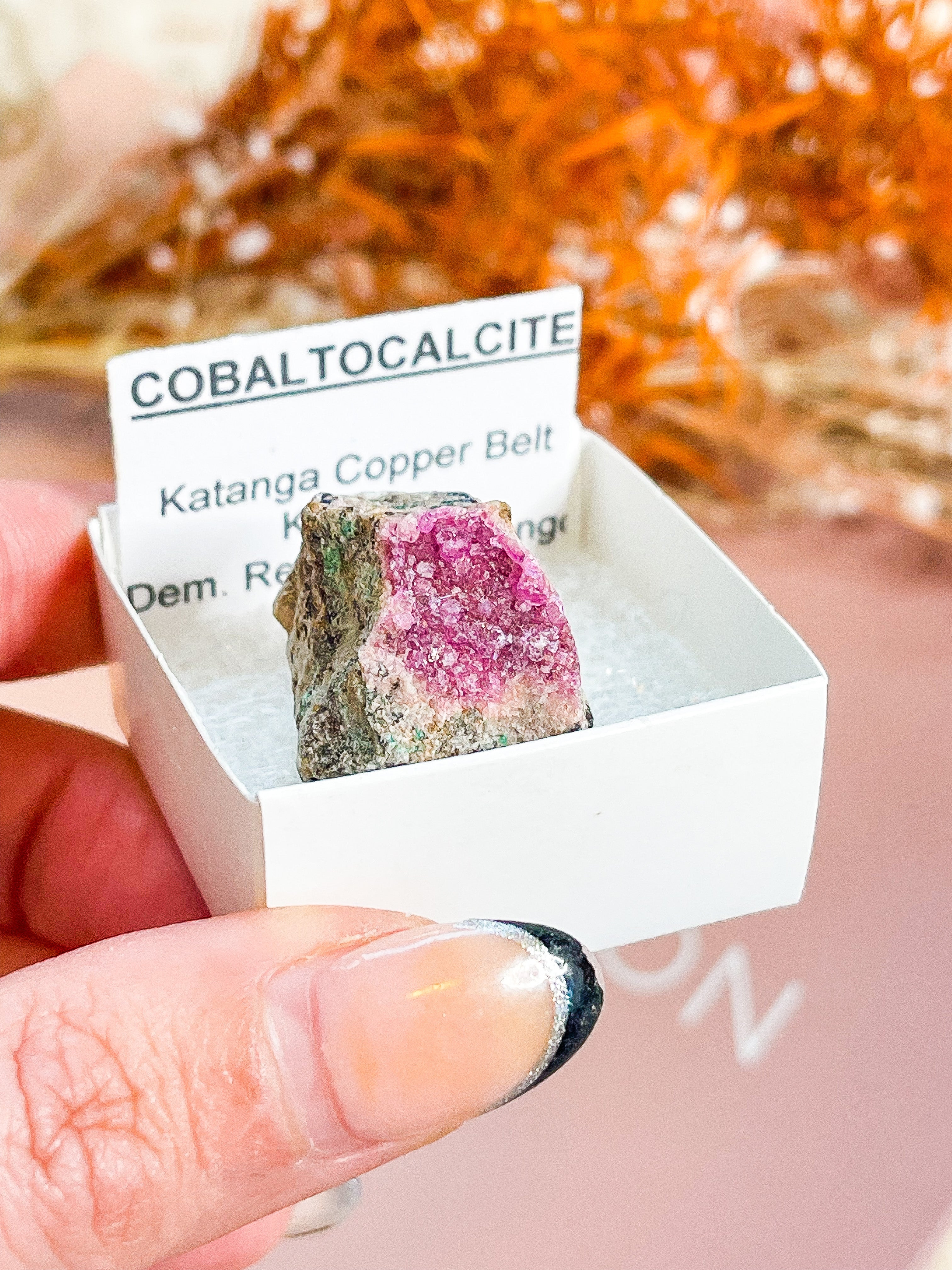 Colbalto Calcite Specimen - Rare // Zaire // // Cobalto Calcite  Higher Consciousness + Emotional Healing + Love