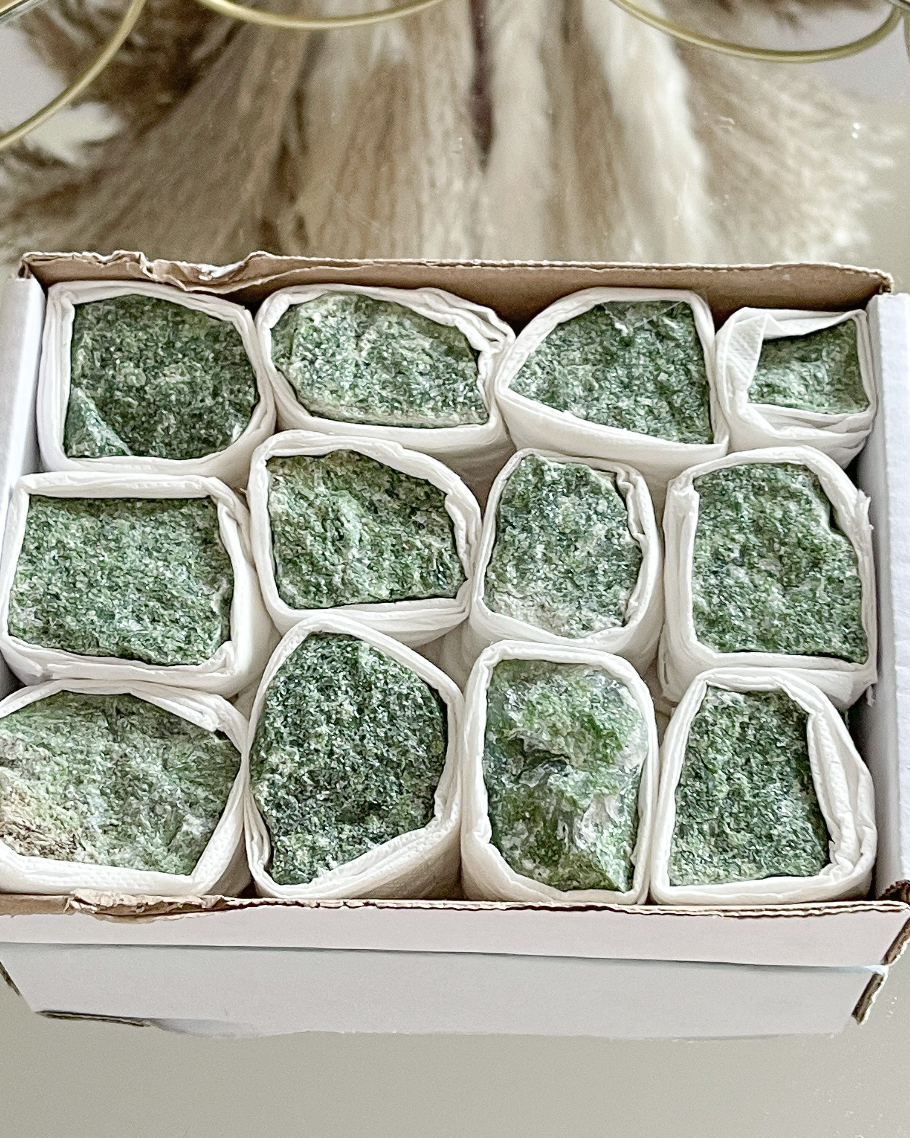 Green Quartz Raw // Boxed // Luck + Grounding + Heart Healing