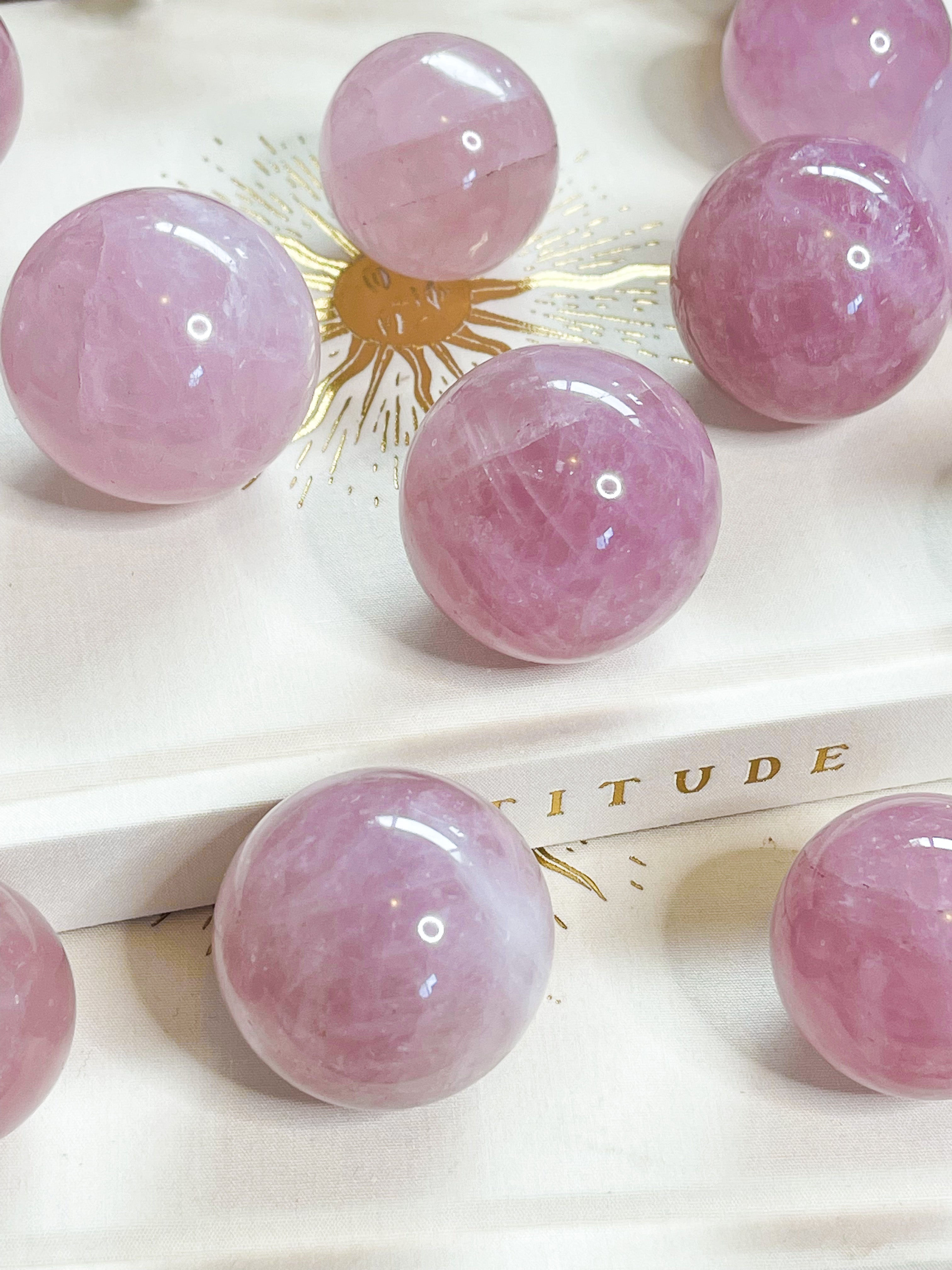 Rose Quartz Spheres // Small // Love + Healing + Calming