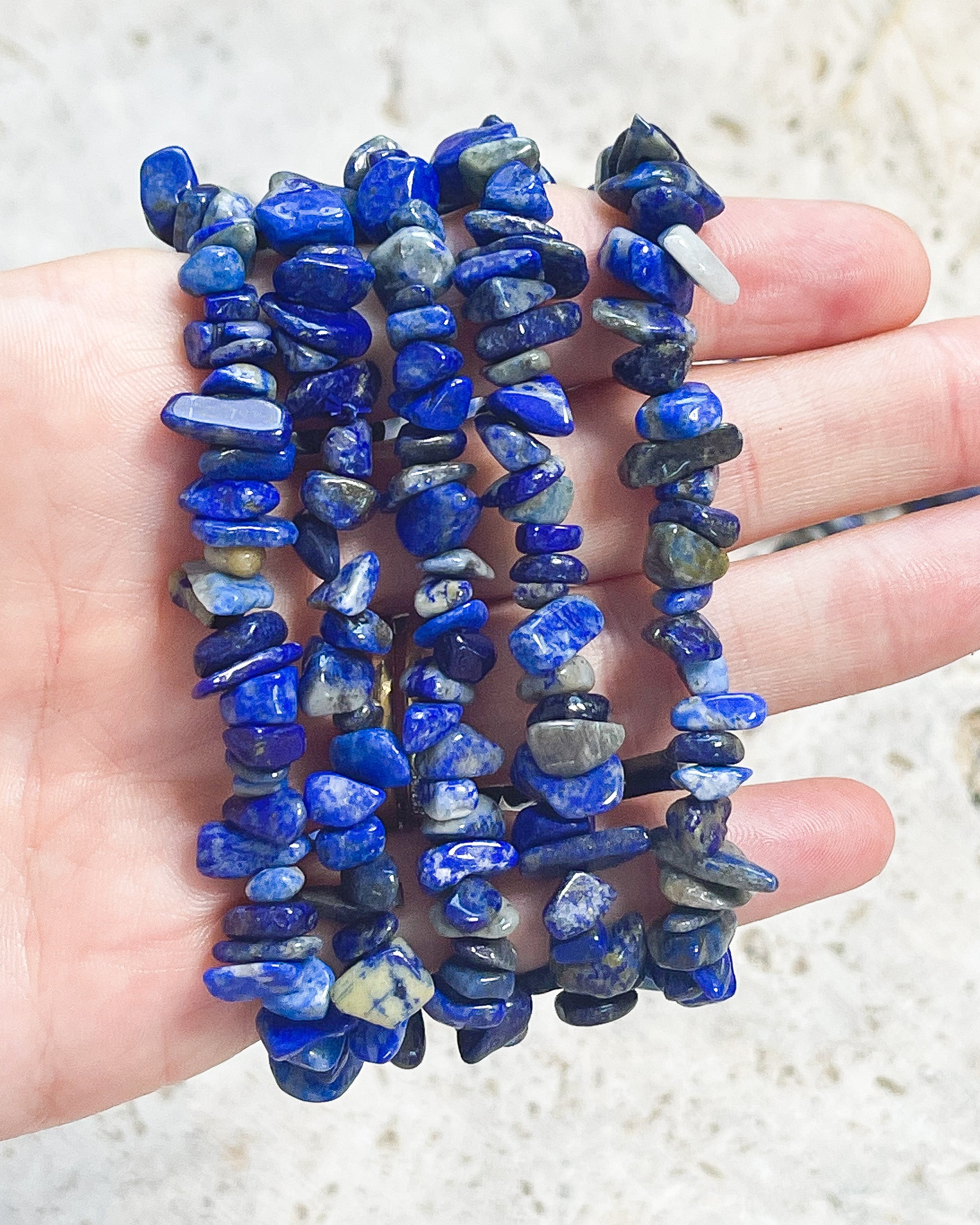 Lapis Lazuli Chip Bracelets // Intuition + Wisdom + Truth