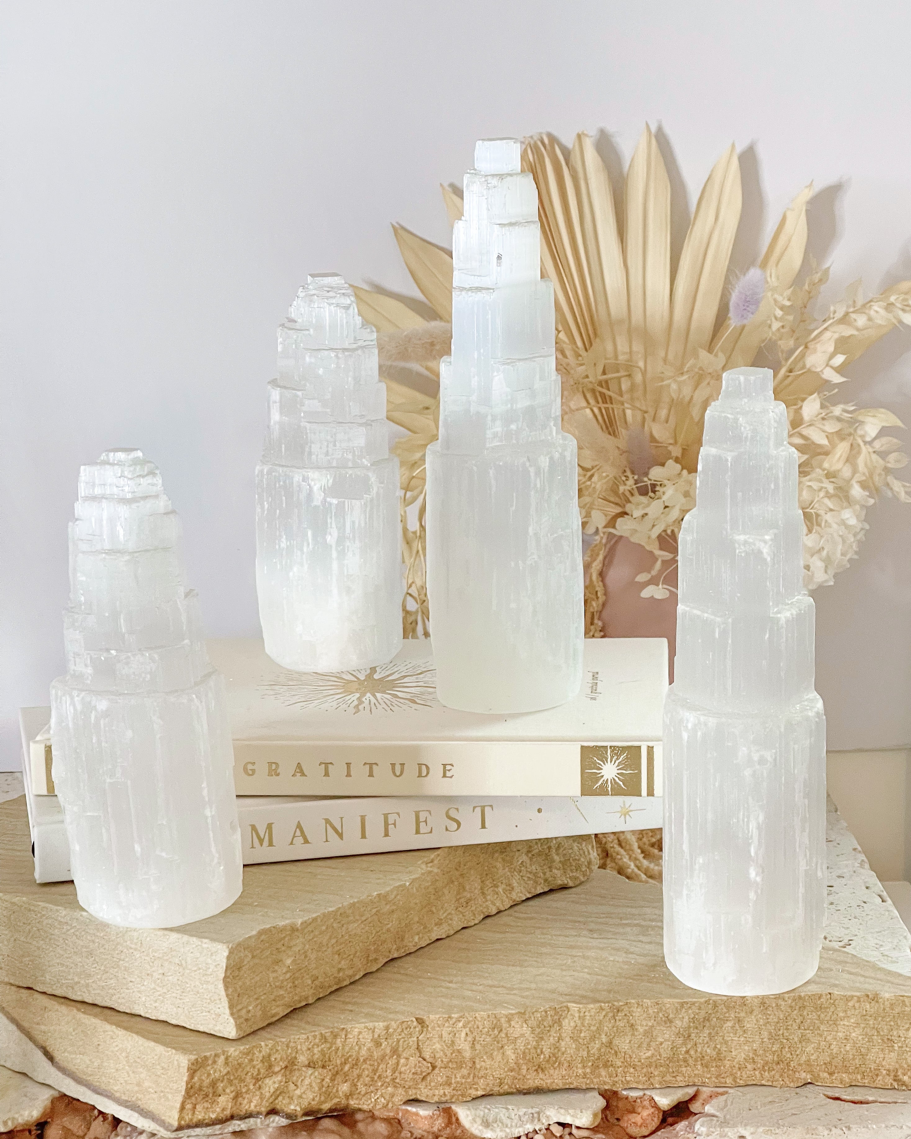 Selenite Towers // Cleansing + Healing + Power + Protection