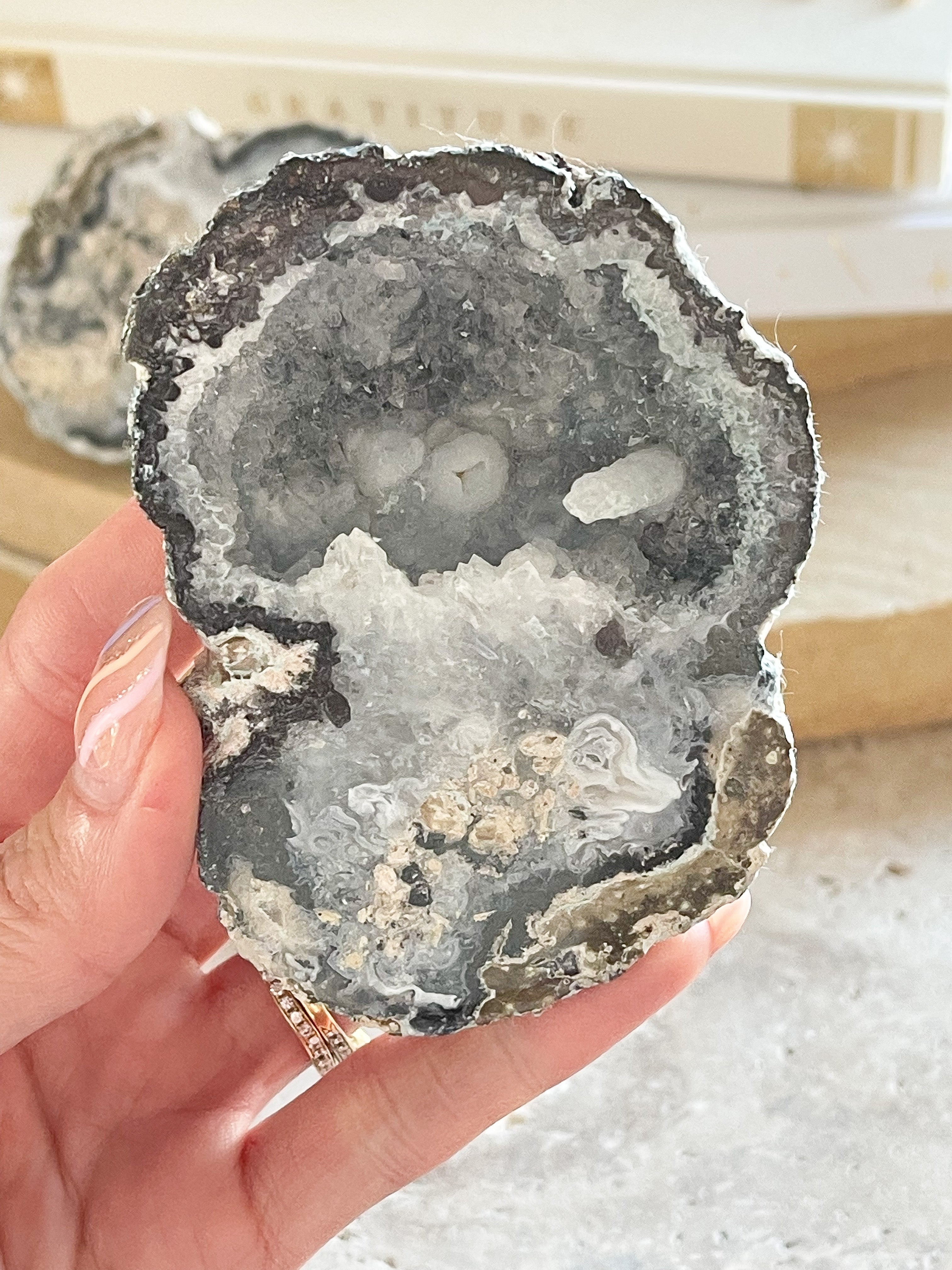Trancas Geode Pair A // Rare // Calming + Revitalising + Encouragement