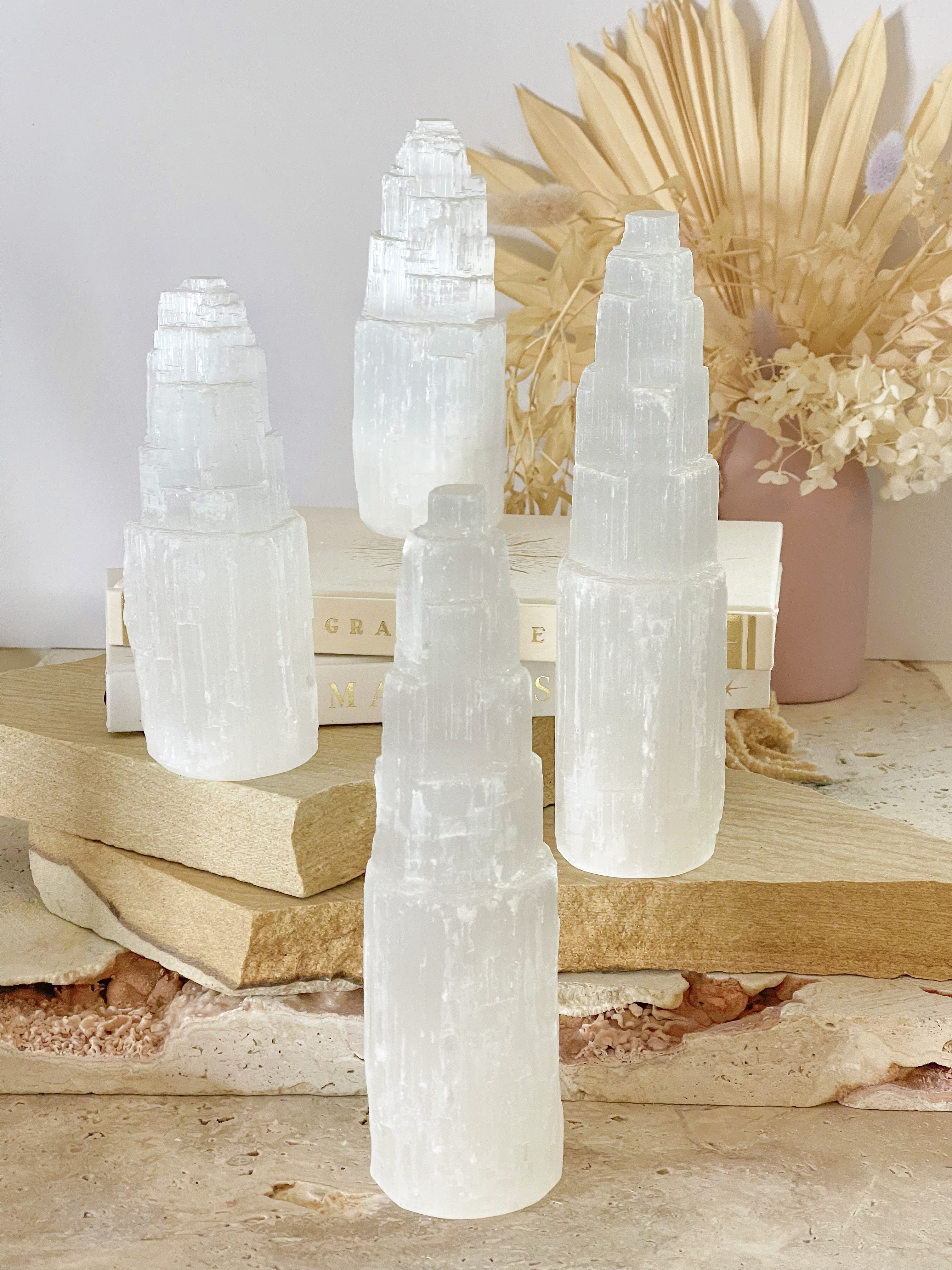 Selenite Towers // Cleansing + Healing + Power + Protection