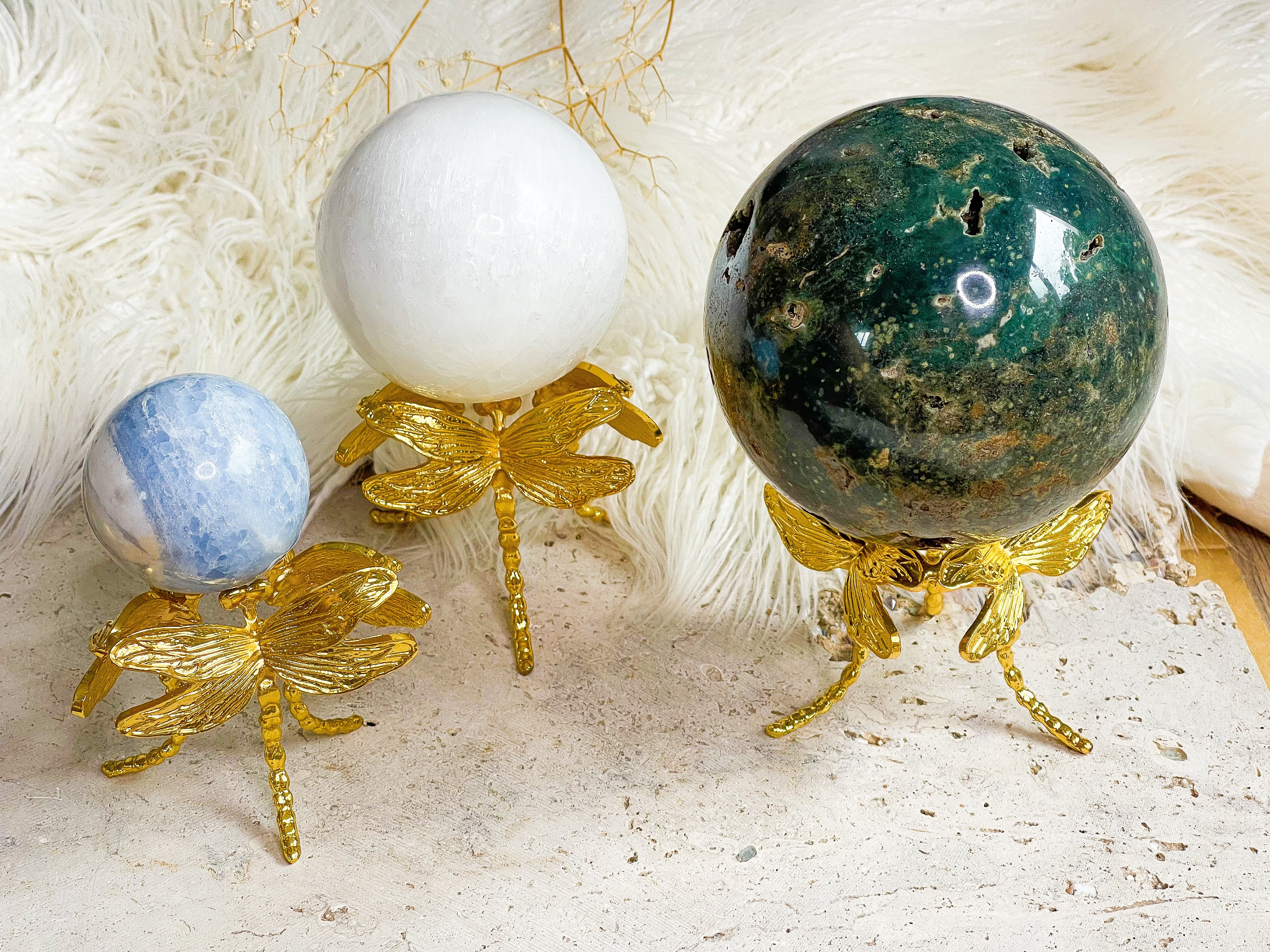 Dragonfly Sphere Stand // Gold