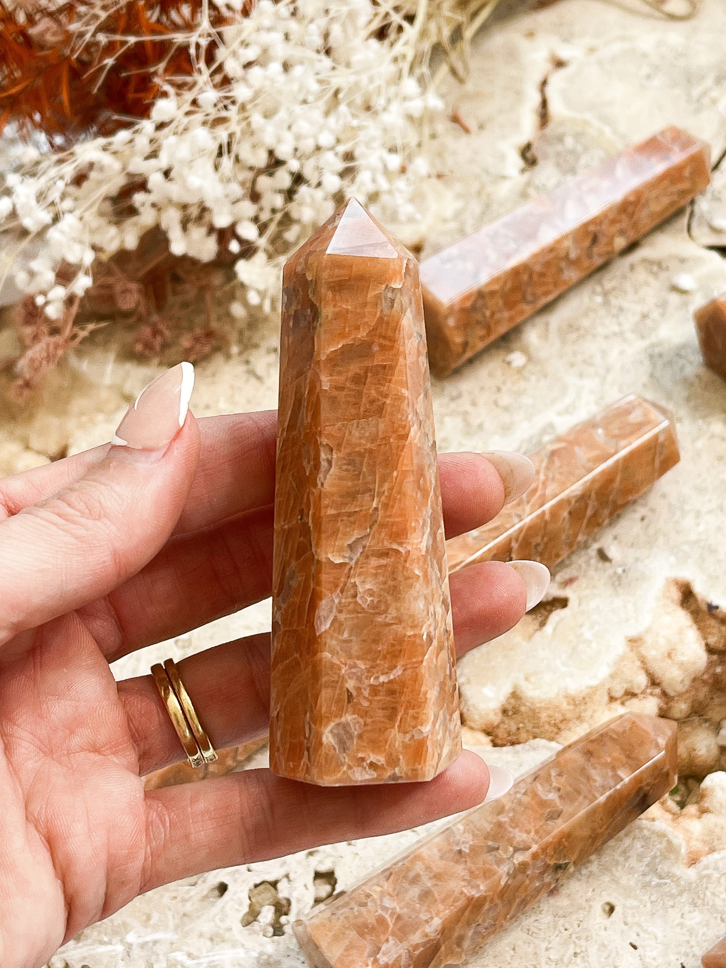 Peach Moonstone Generators // Divine Feminity + Passion + Nurturing