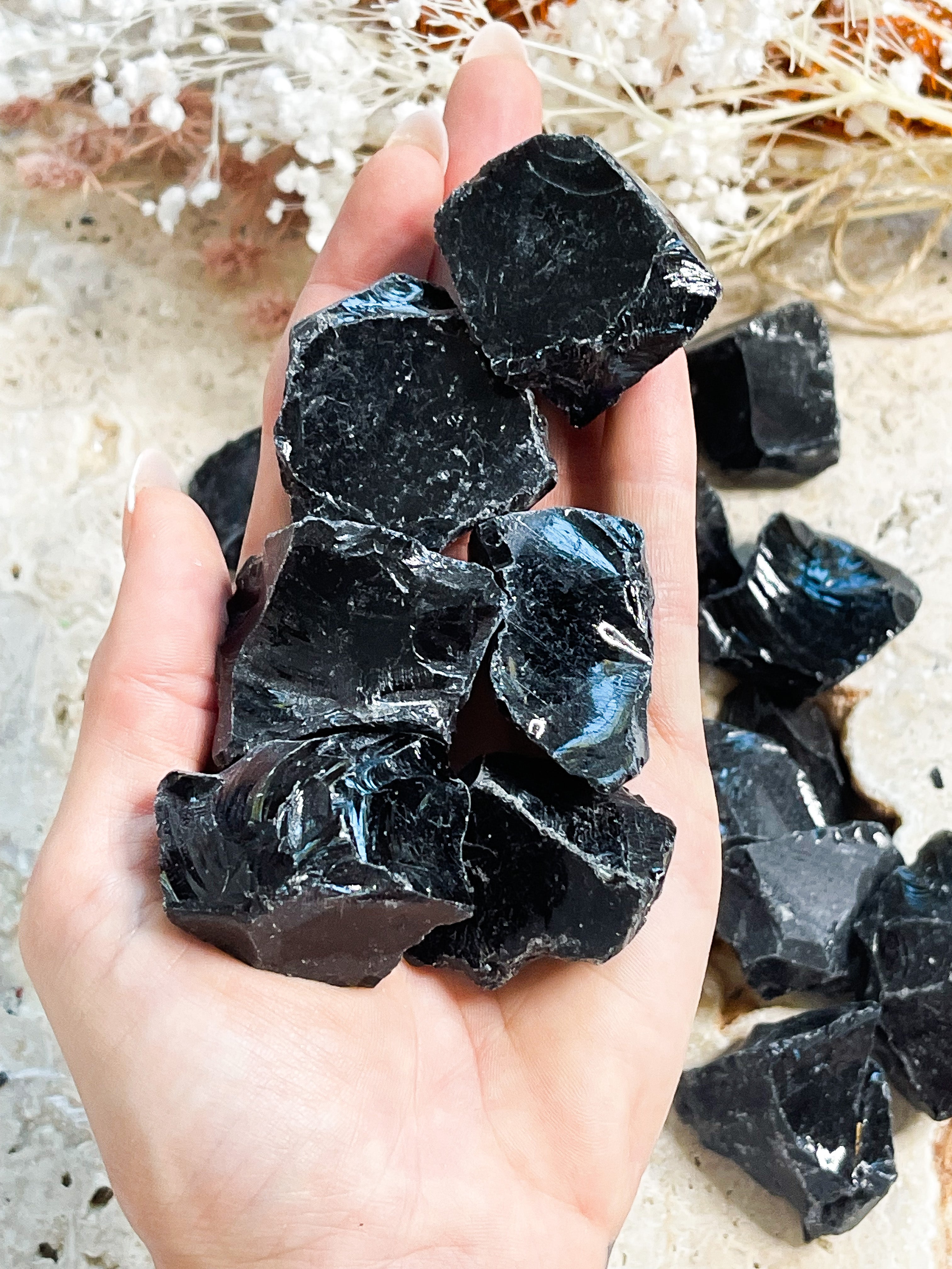 Black Obsidian Raw Chunks // Small // Truth + Grounding + Strength