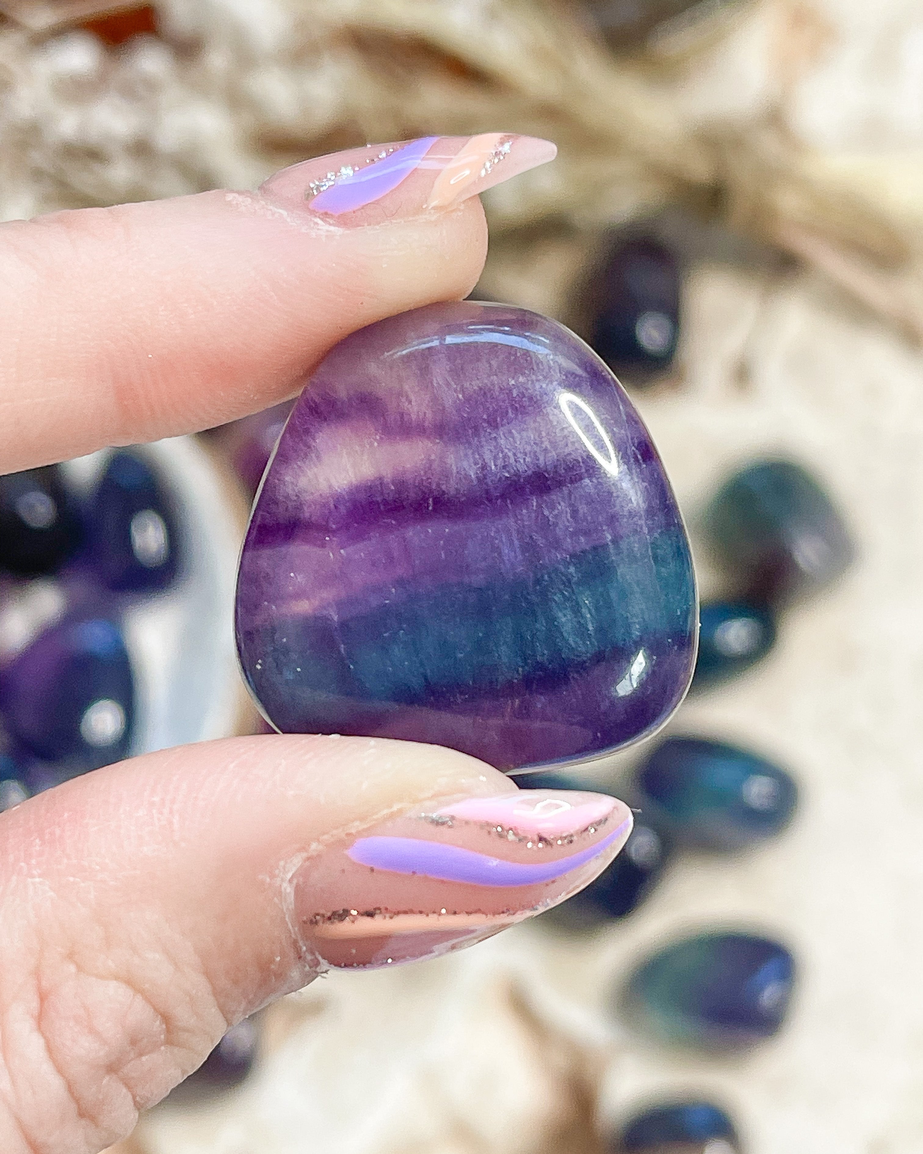 Rainbow Fluorite Tumbled // Intuition + Focus + Creativity