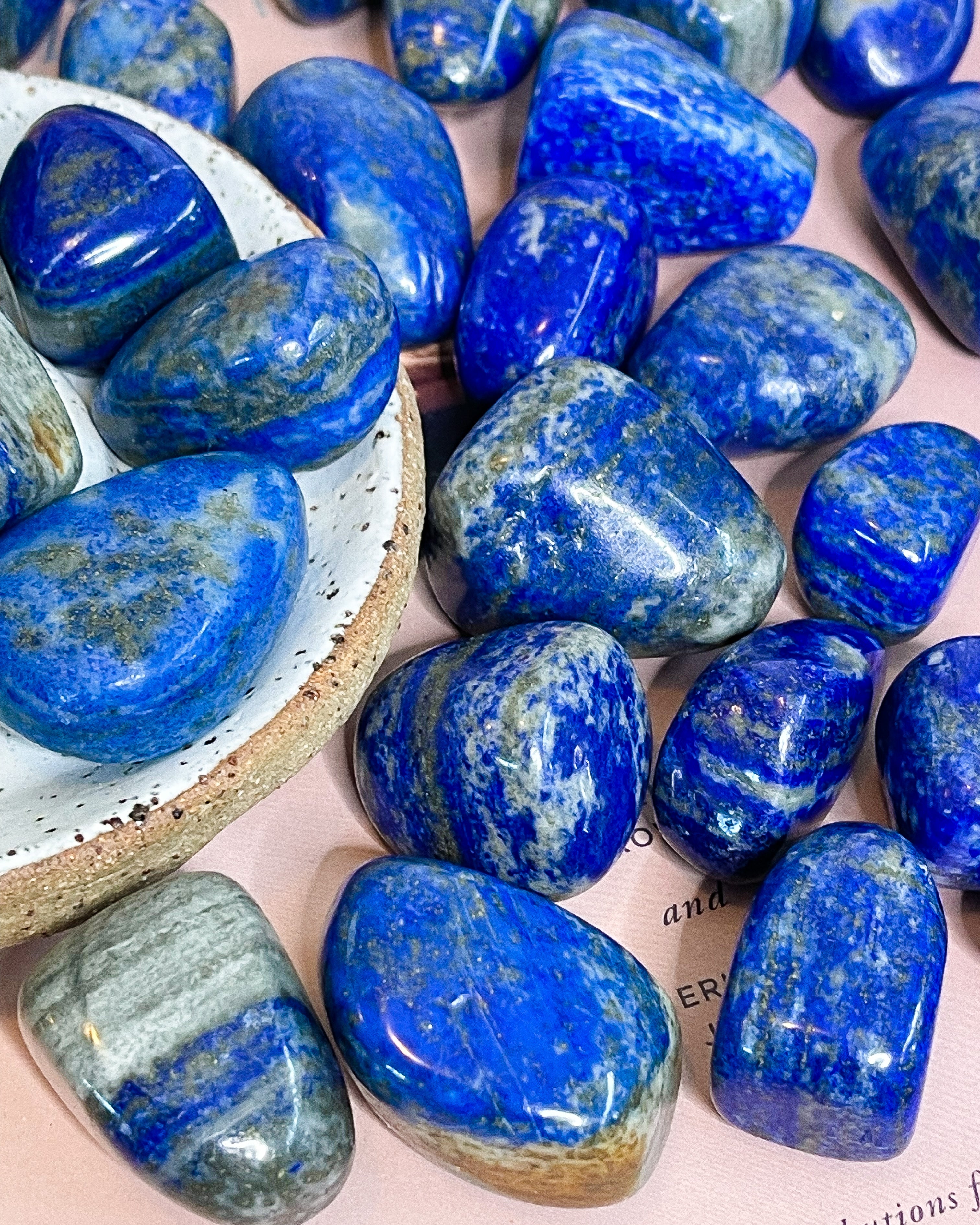 Lapis Lazuli Tumbled // AAA Grade // Intuition + Wisdom + Truth
