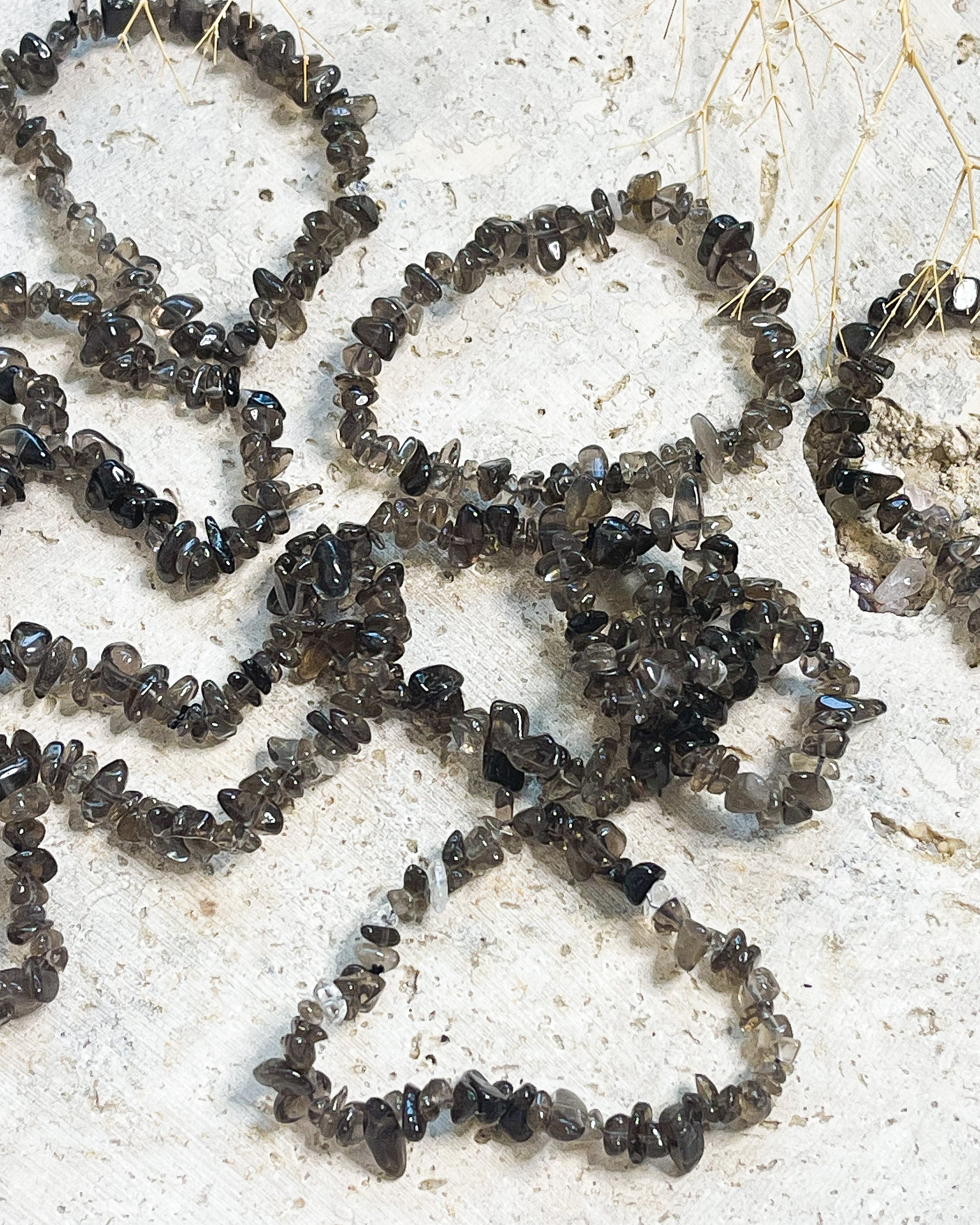 Smoky Quartz Chip Bracelet // Healing + Protection + Balance