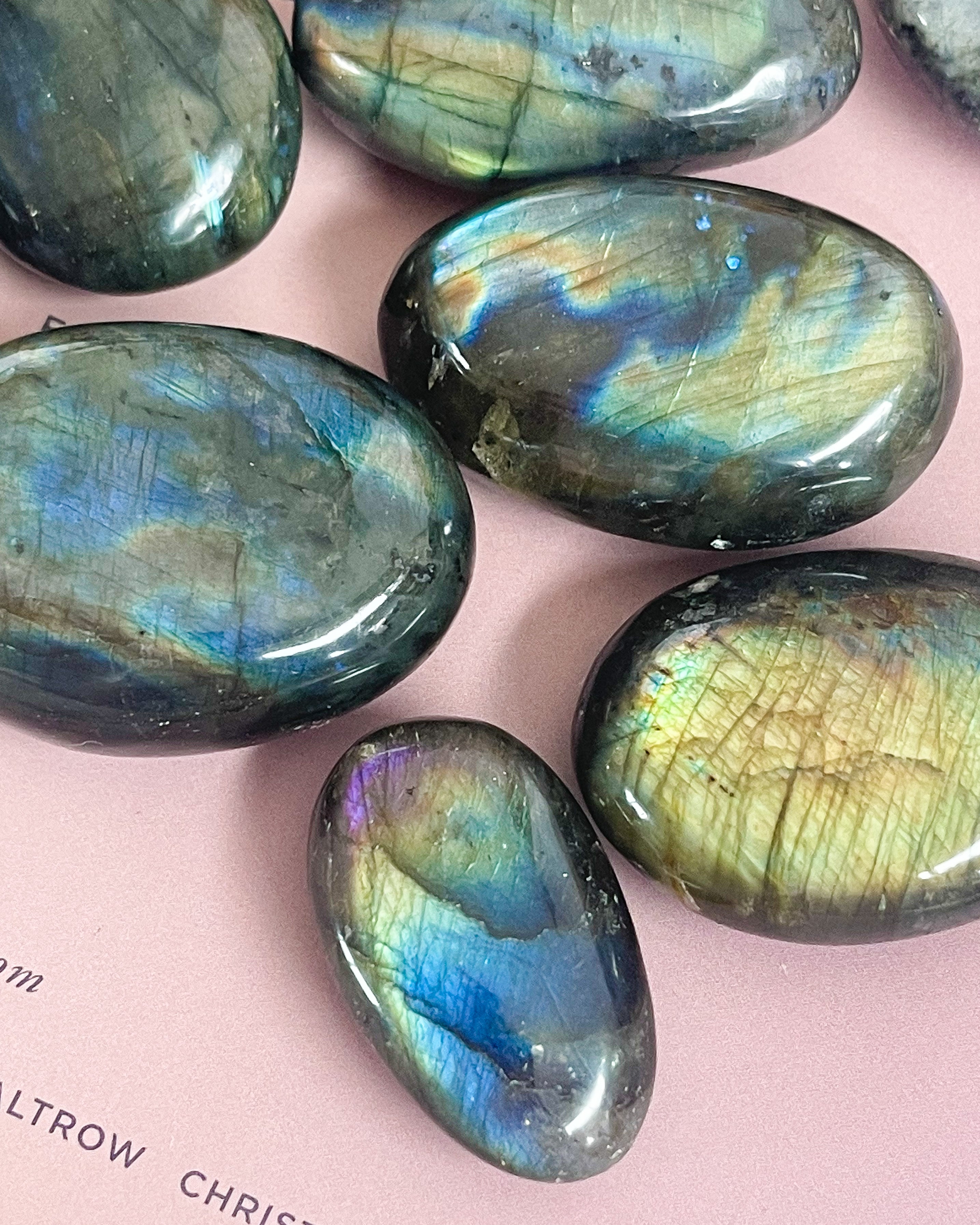 Labradorite Palmstones // Intuition + Wisdom + Protection