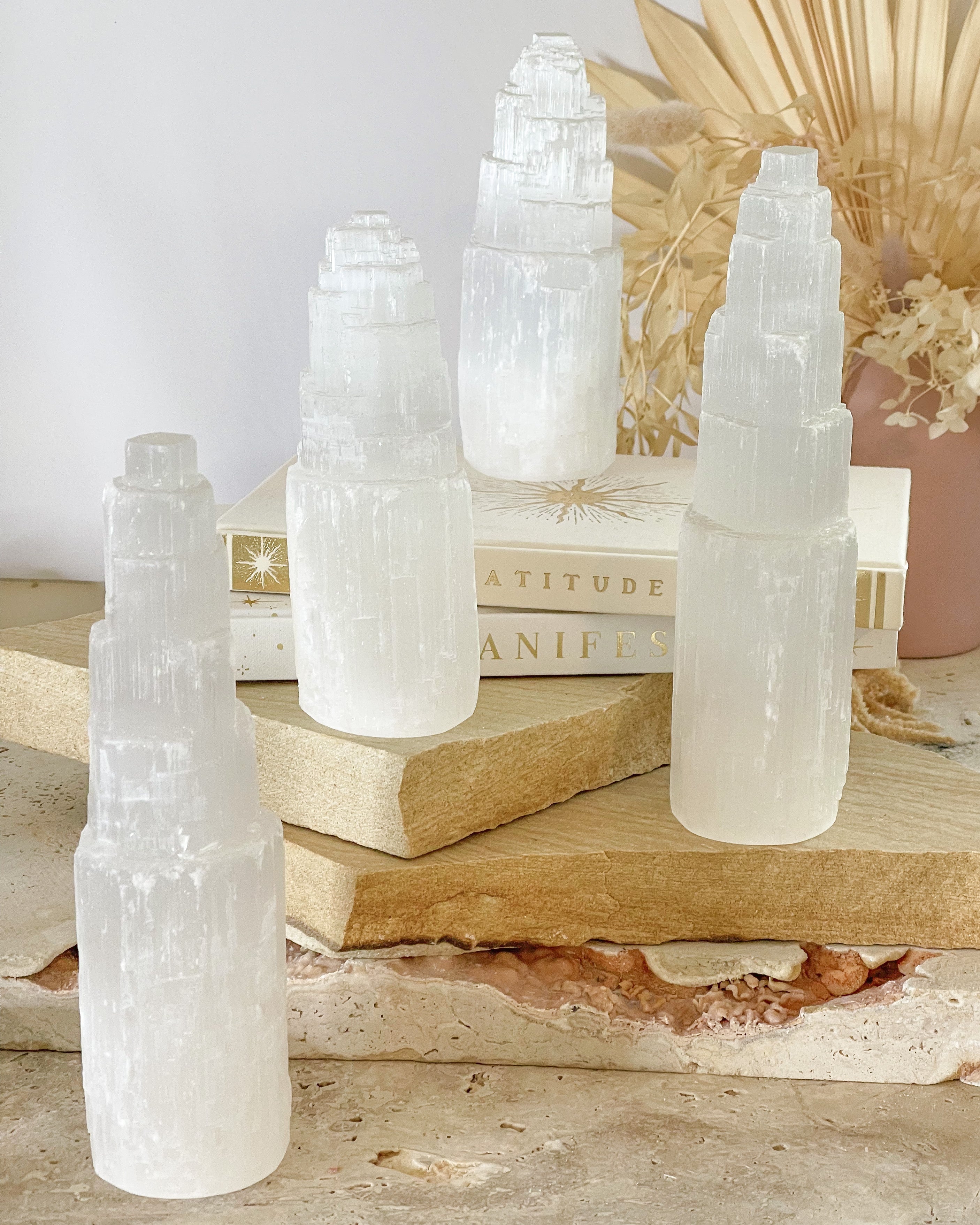 Selenite Towers // Cleansing + Healing + Power + Protection
