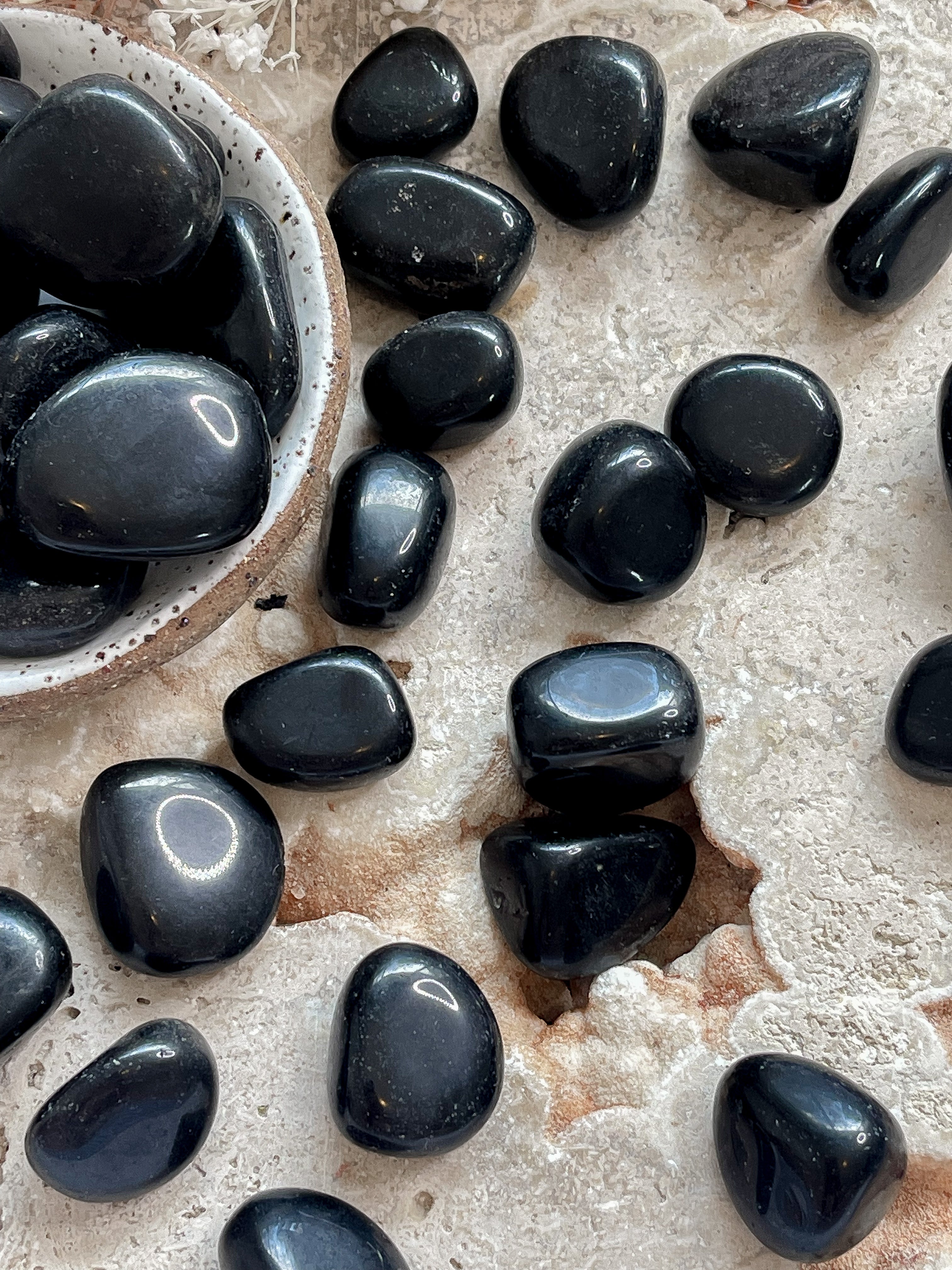 Black Obsidian Tumbled //  Truth + Grounding + Strength