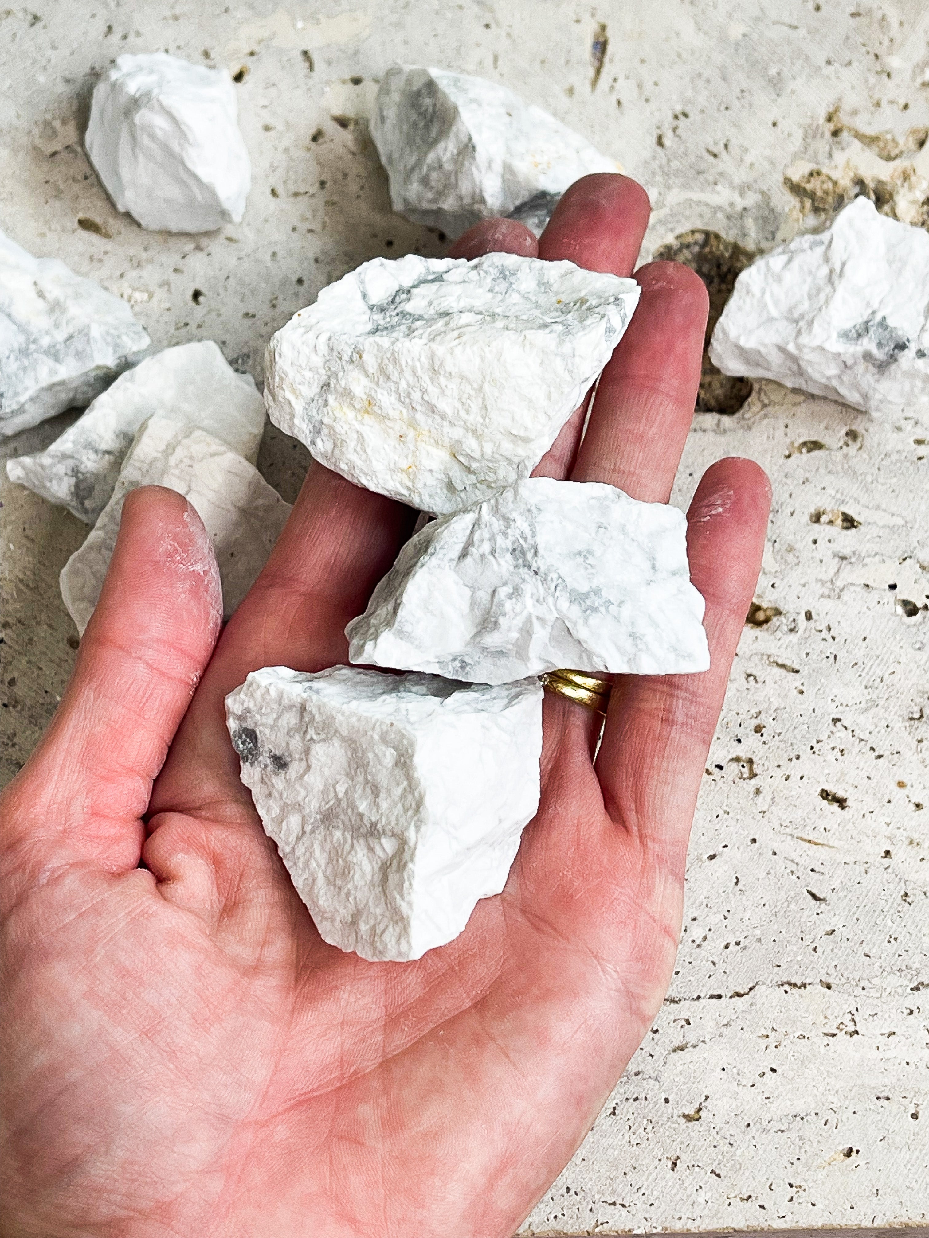 Howlite Raw Chunks // Medium // Peace + Clarity + Calming