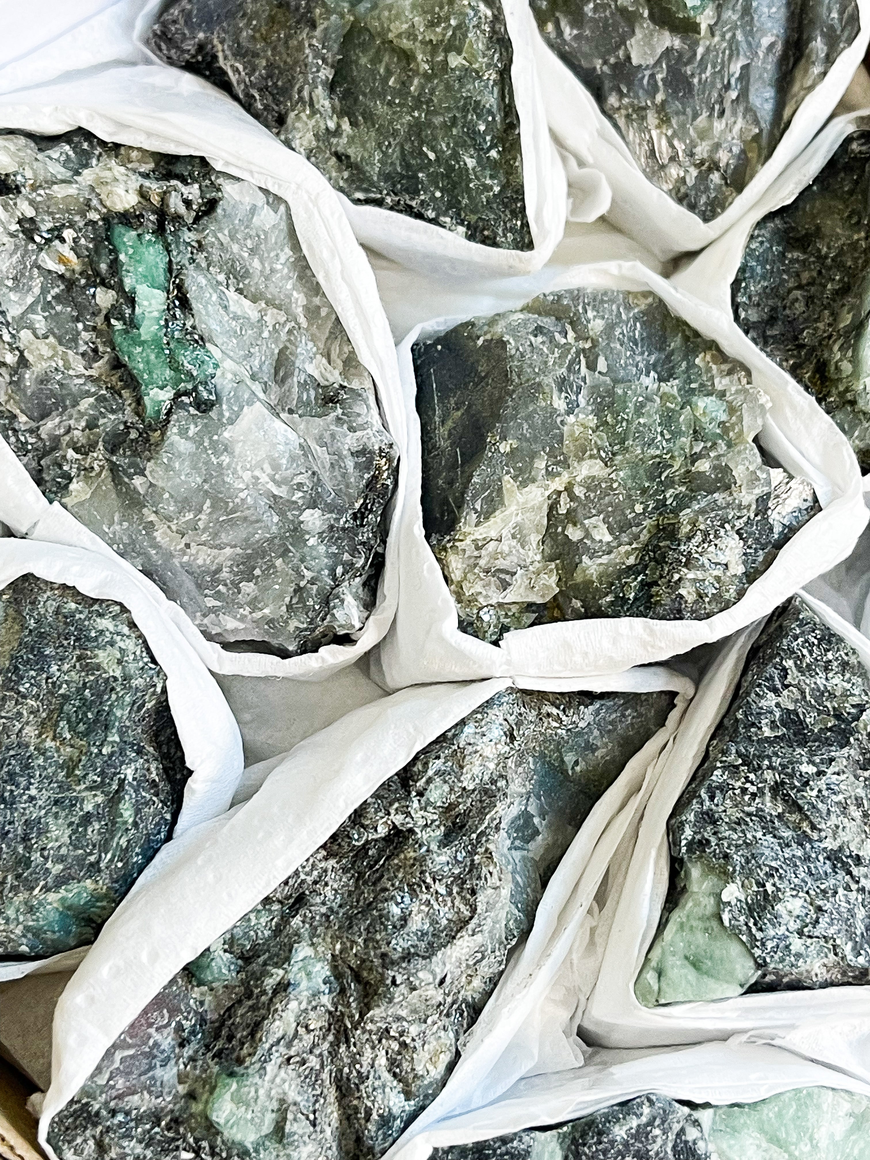 Emerald Raw //  Boxed // Unconditional Love + Good Luck + Spiritual Awakening