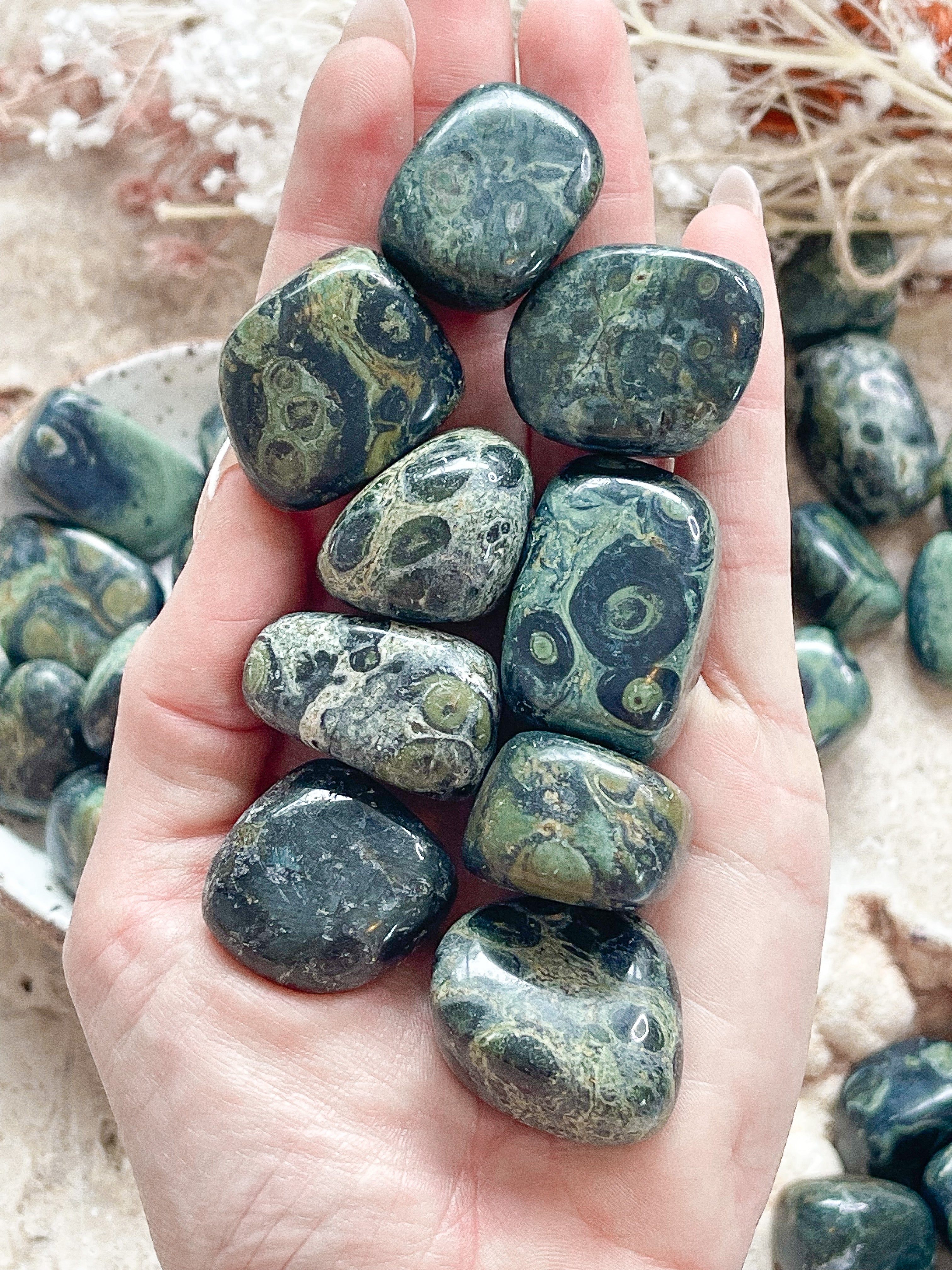 Kambaba Jasper Tumbled // Calming + Grounding + Protection