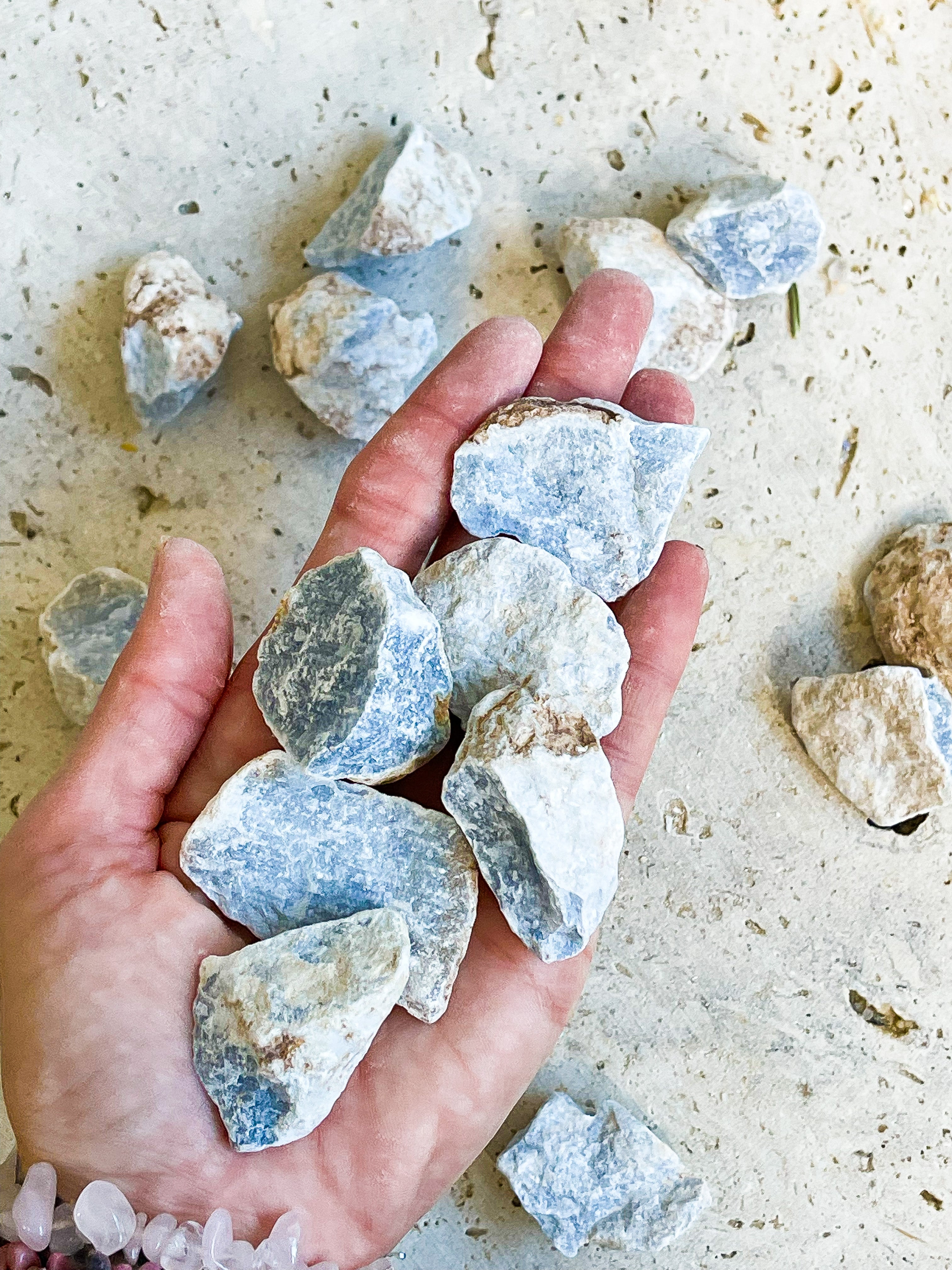 Angelite Raw Chunks // Small // Guidance + Communication+ Higher Self