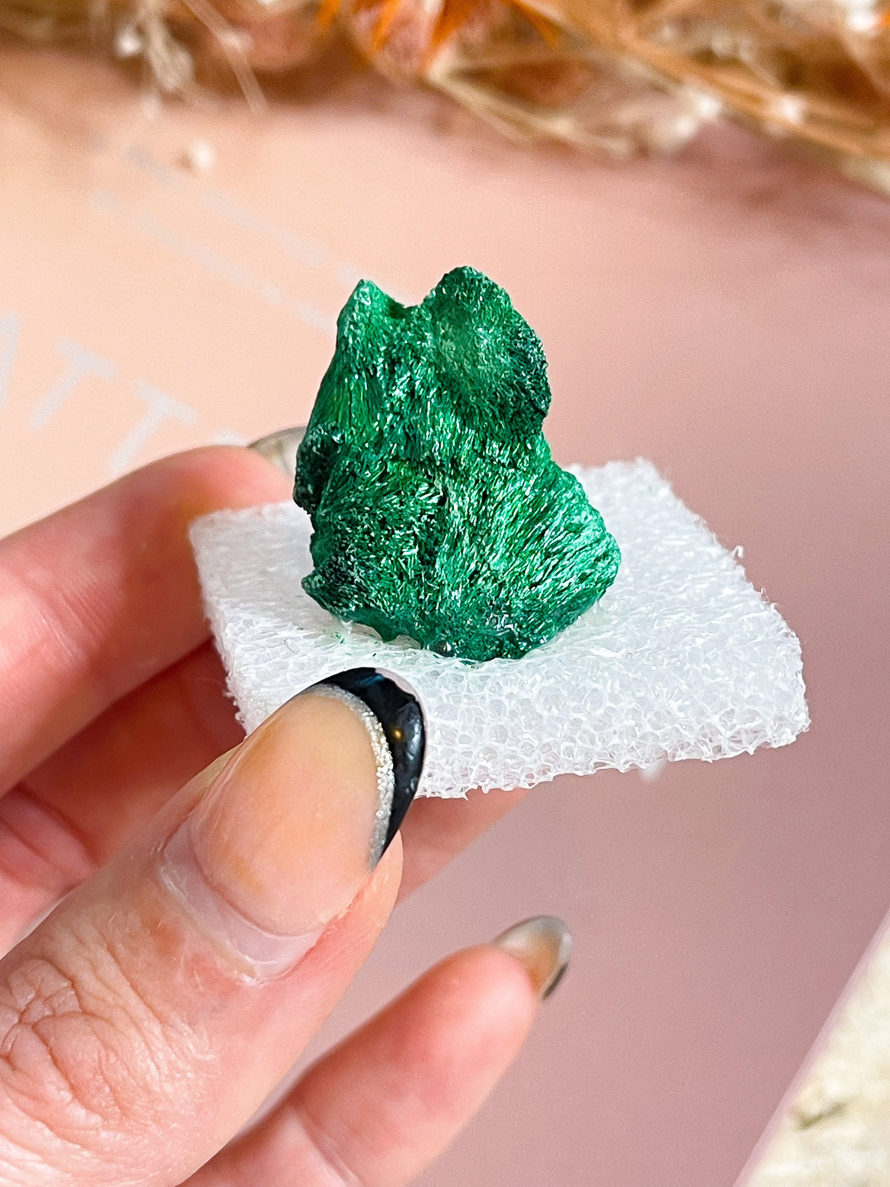 Fibrous Malachite Specimen // Zaire // Healing + Protection + Transformation