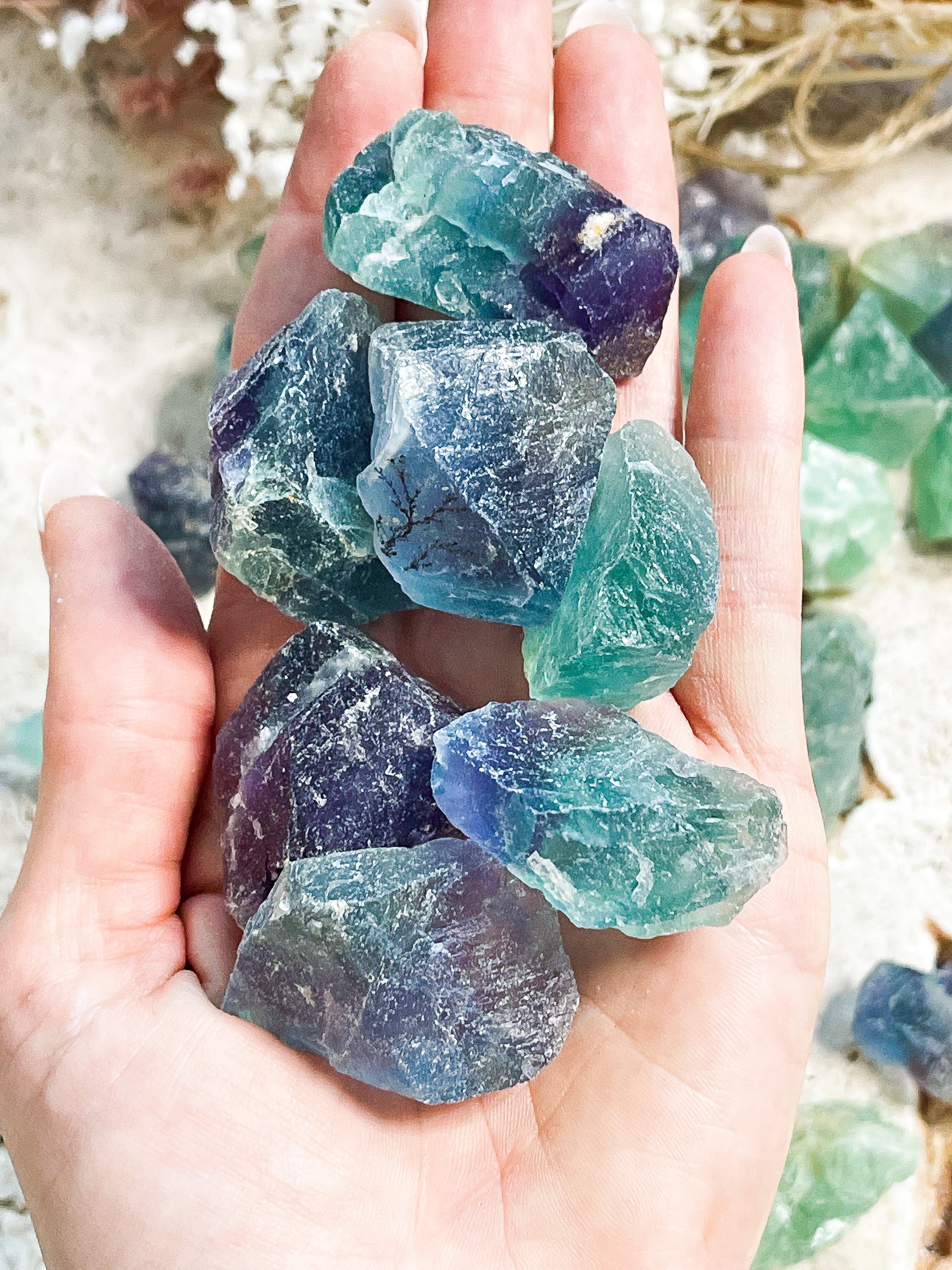 Rainbow Fluorite Raw // Small // Harmony + Balance + Creativity