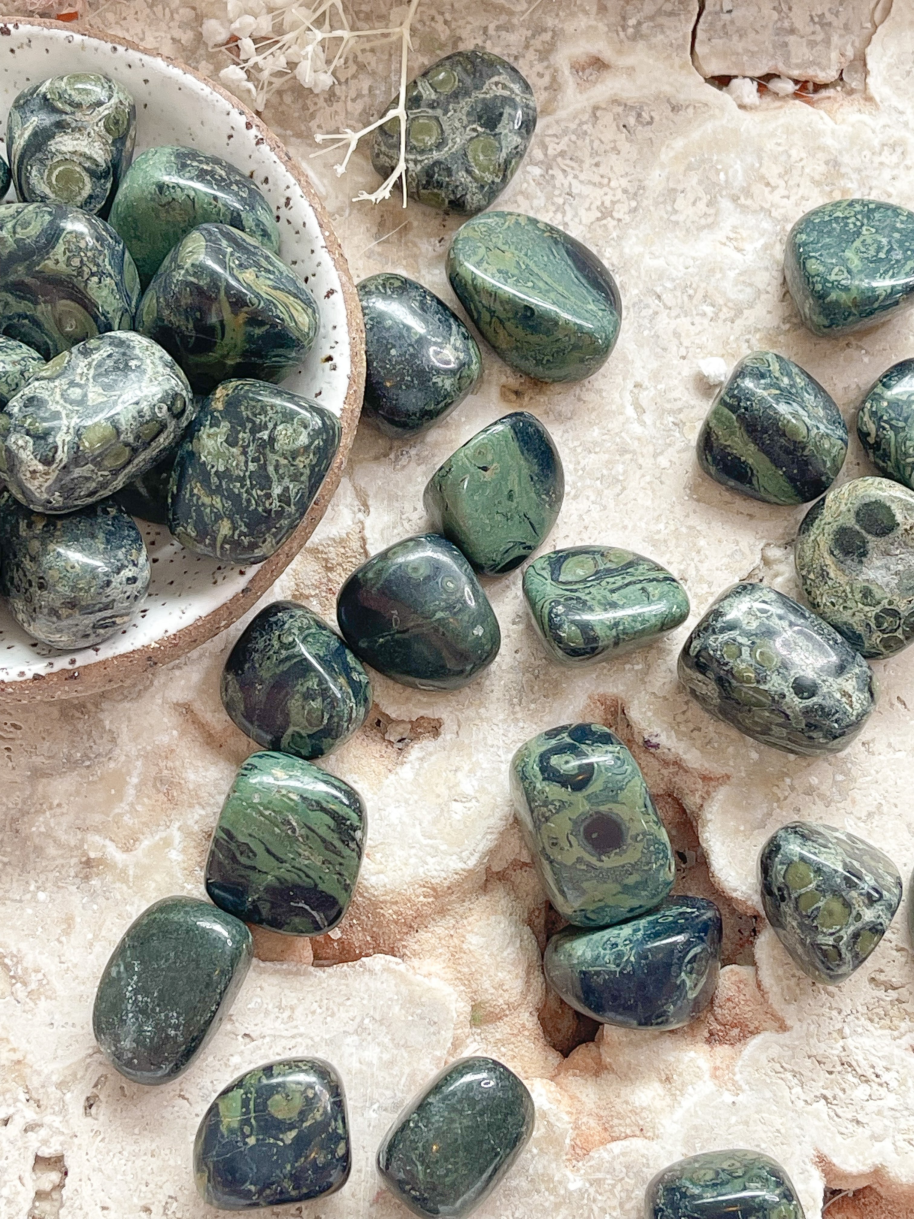 Kambaba Jasper Tumbled // Calming + Grounding + Protection