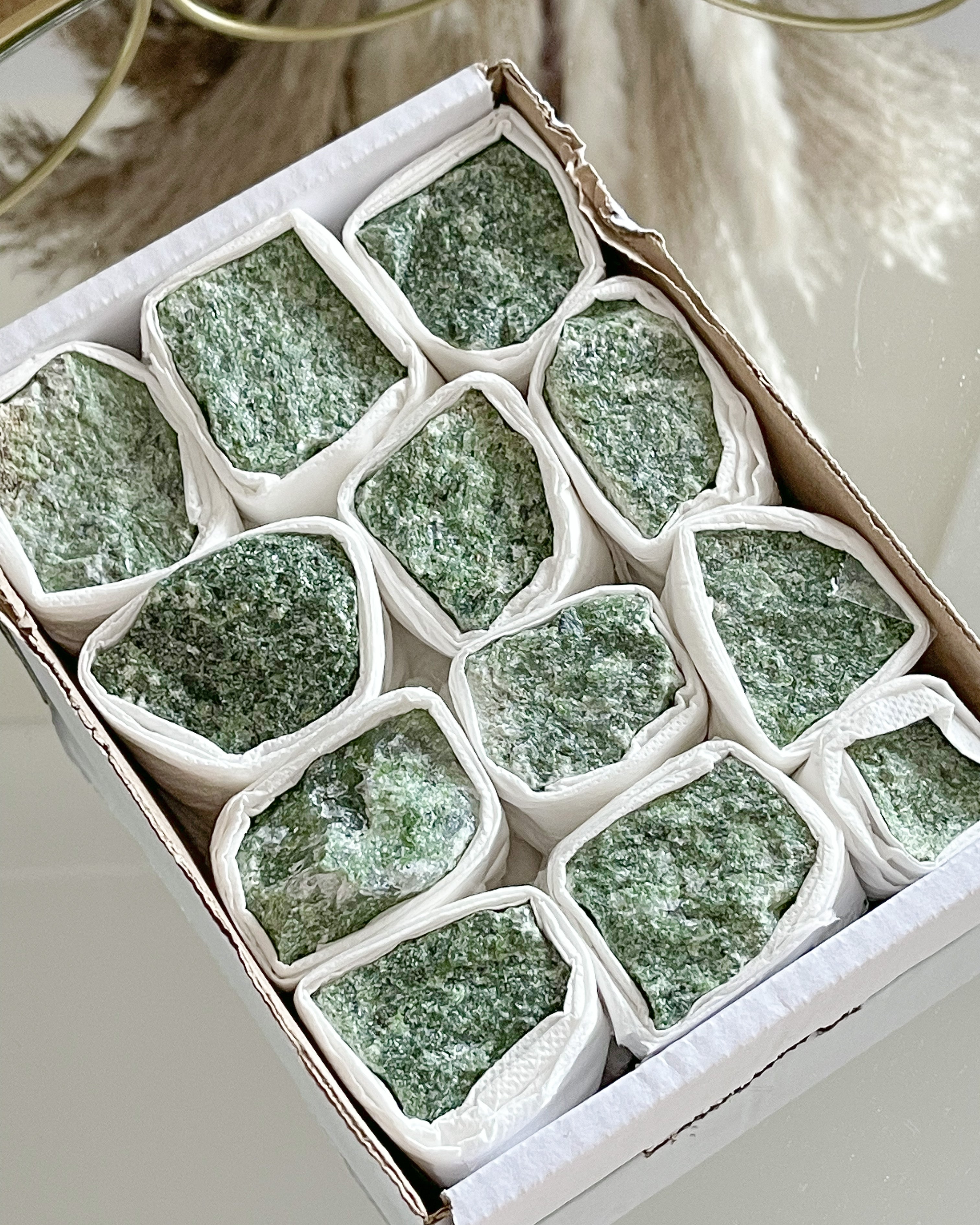 Green Quartz Raw // Boxed // Luck + Grounding + Heart Healing