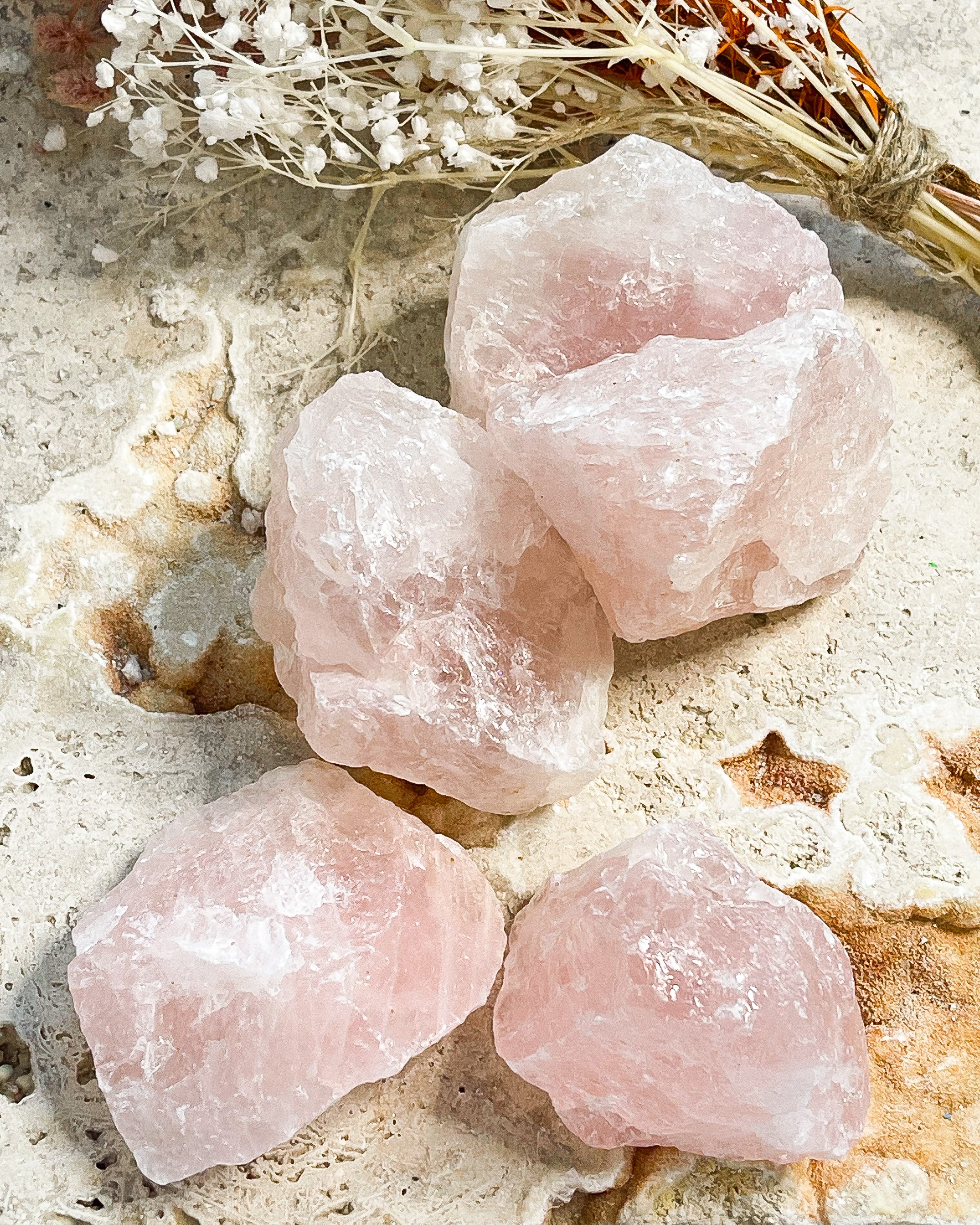 Rose Quartz Raw // Large // Love + Healing + Calming