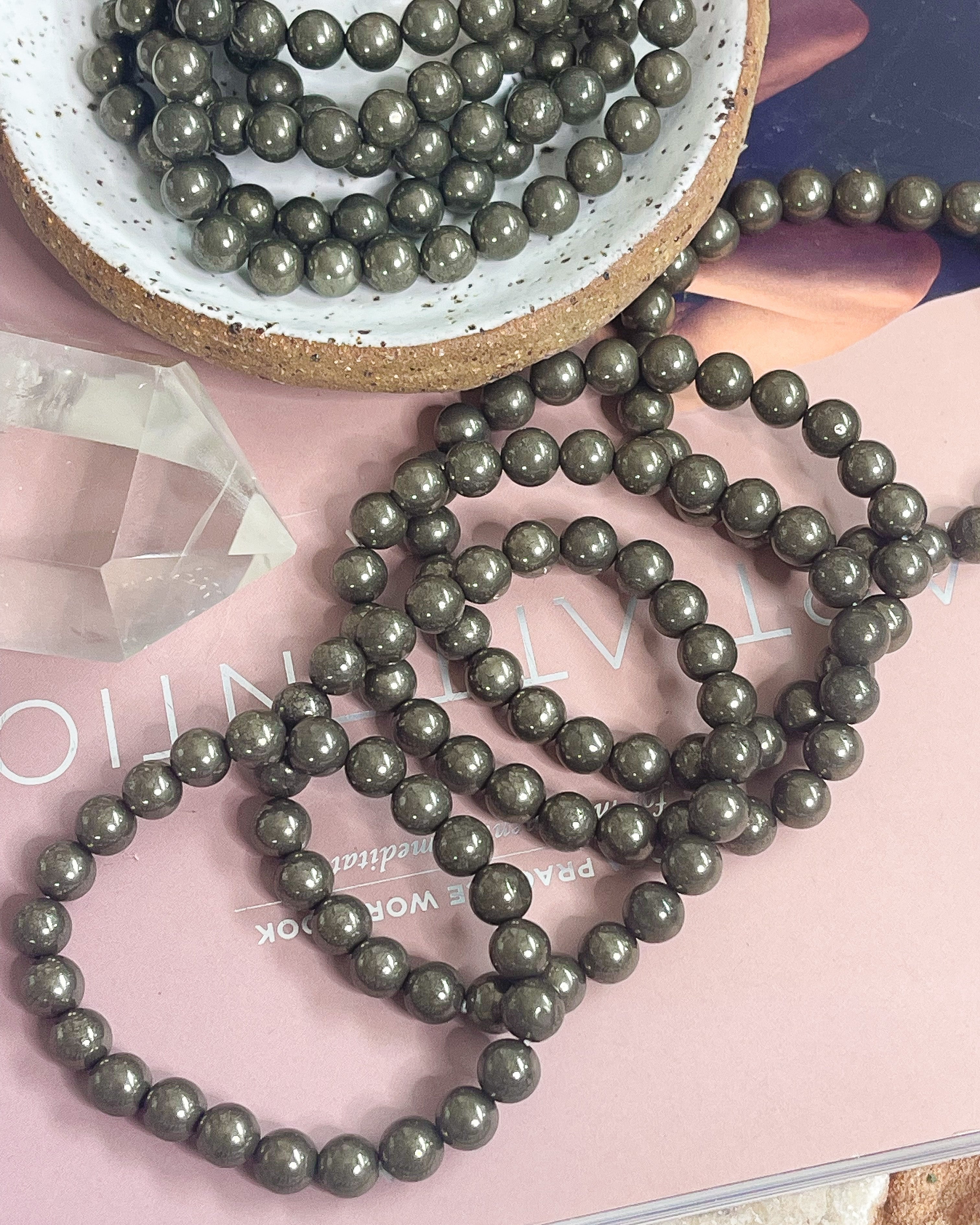 Pyrite Bead Bracelets // Confidence + Abundance + Creativity