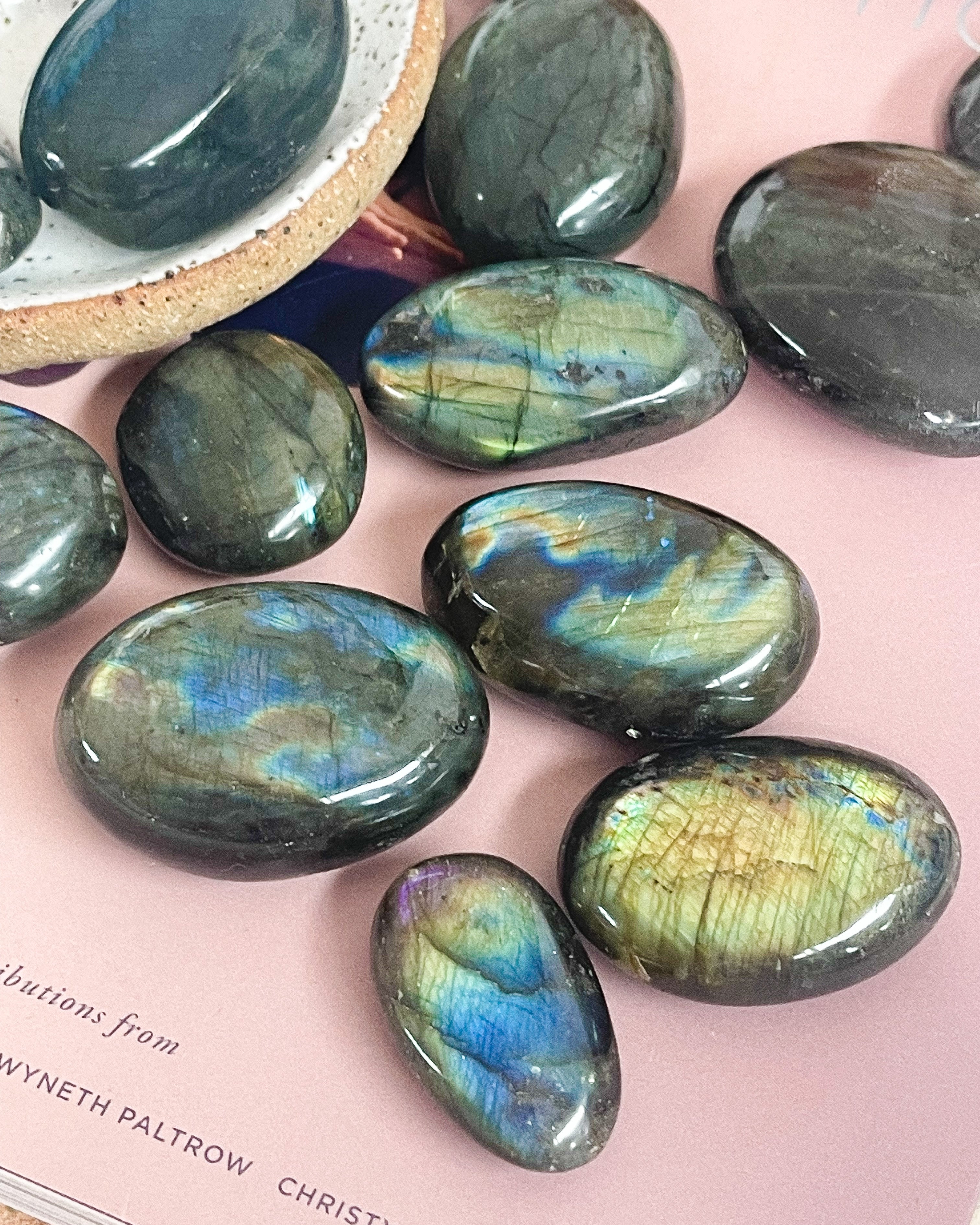 Labradorite Palmstones // Intuition + Wisdom + Protection