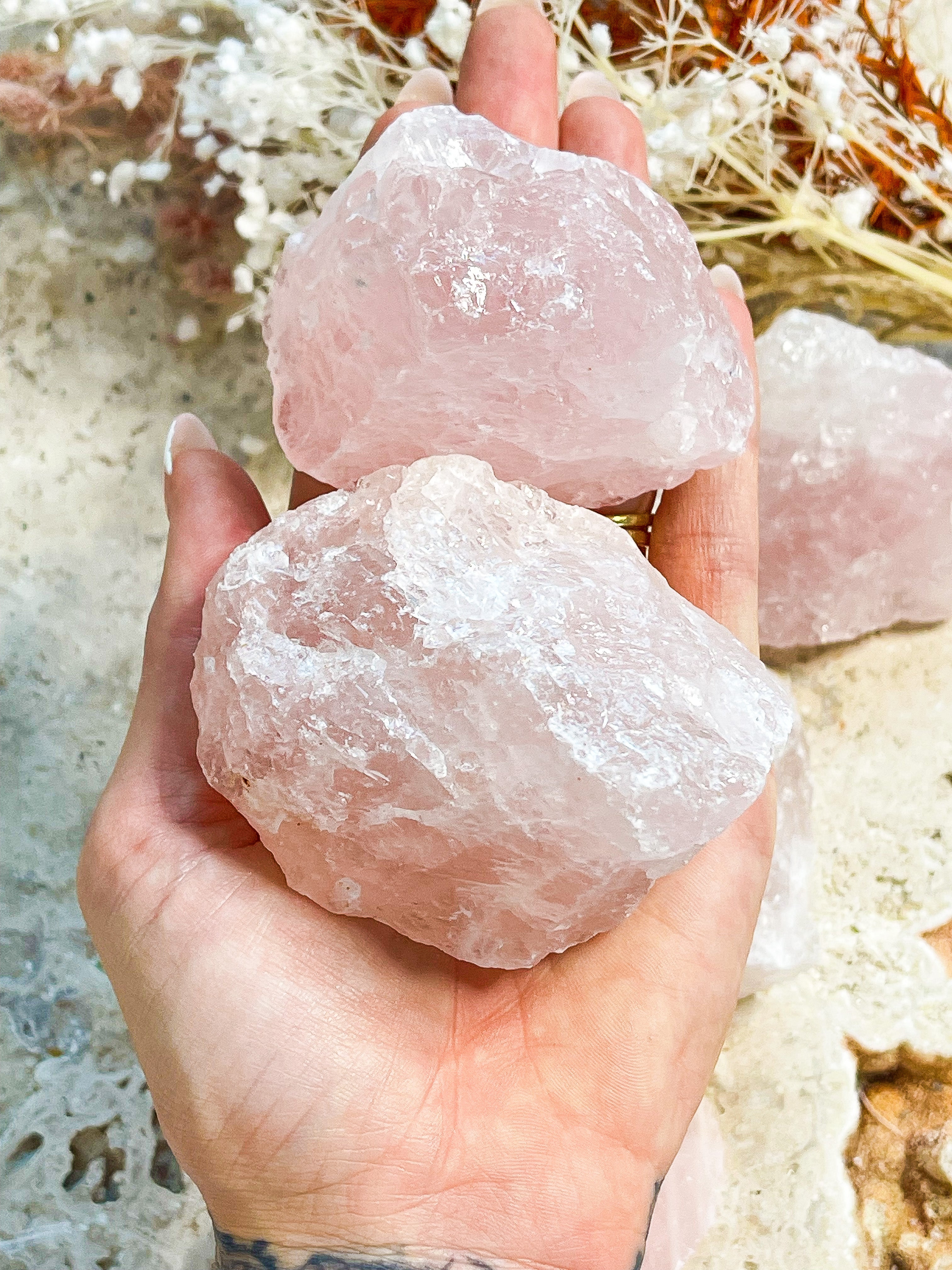 Rose Quartz Raw // Large // Love + Healing + Calming