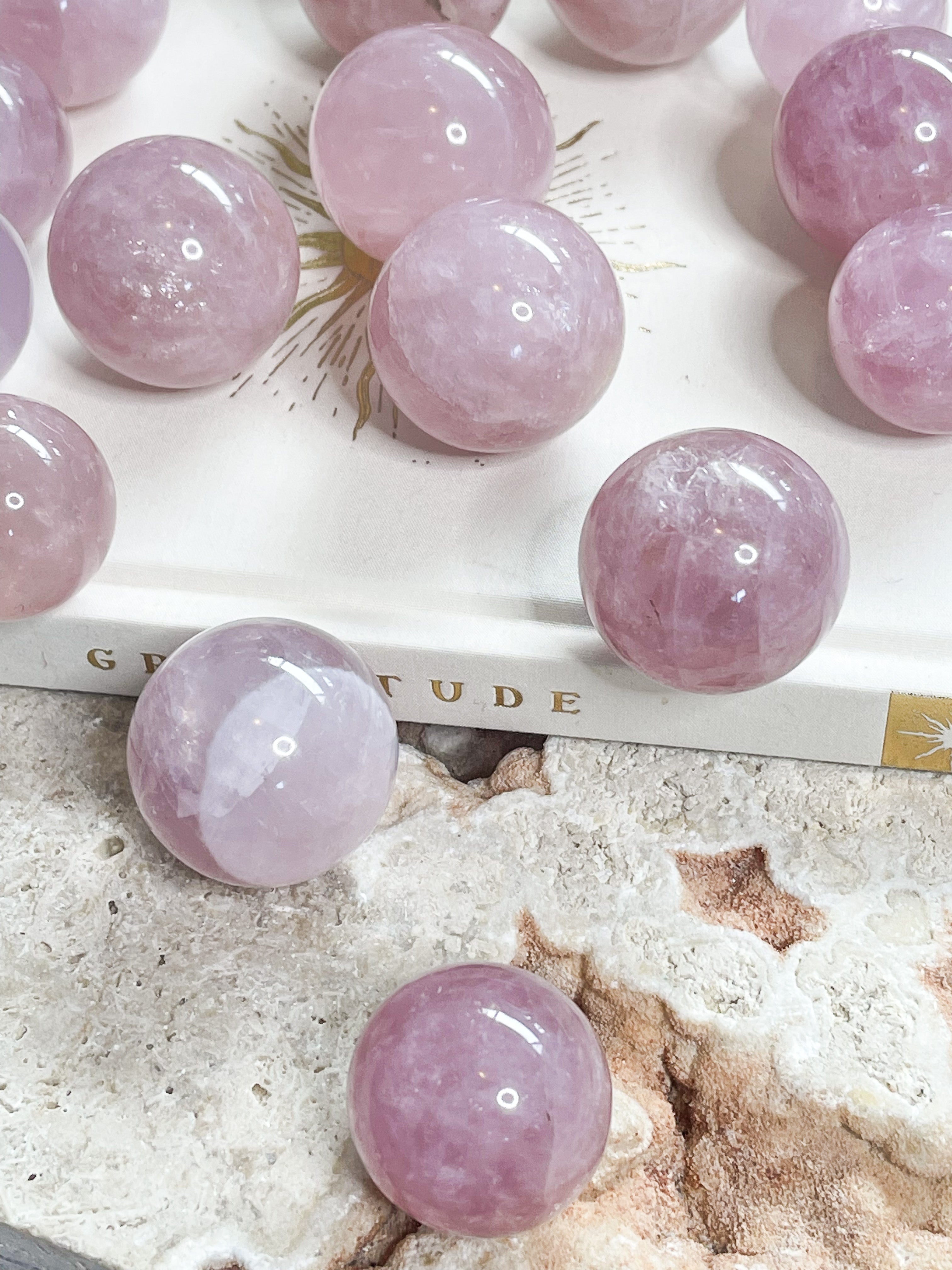 Rose Quartz Spheres // Small // Love + Healing + Calming
