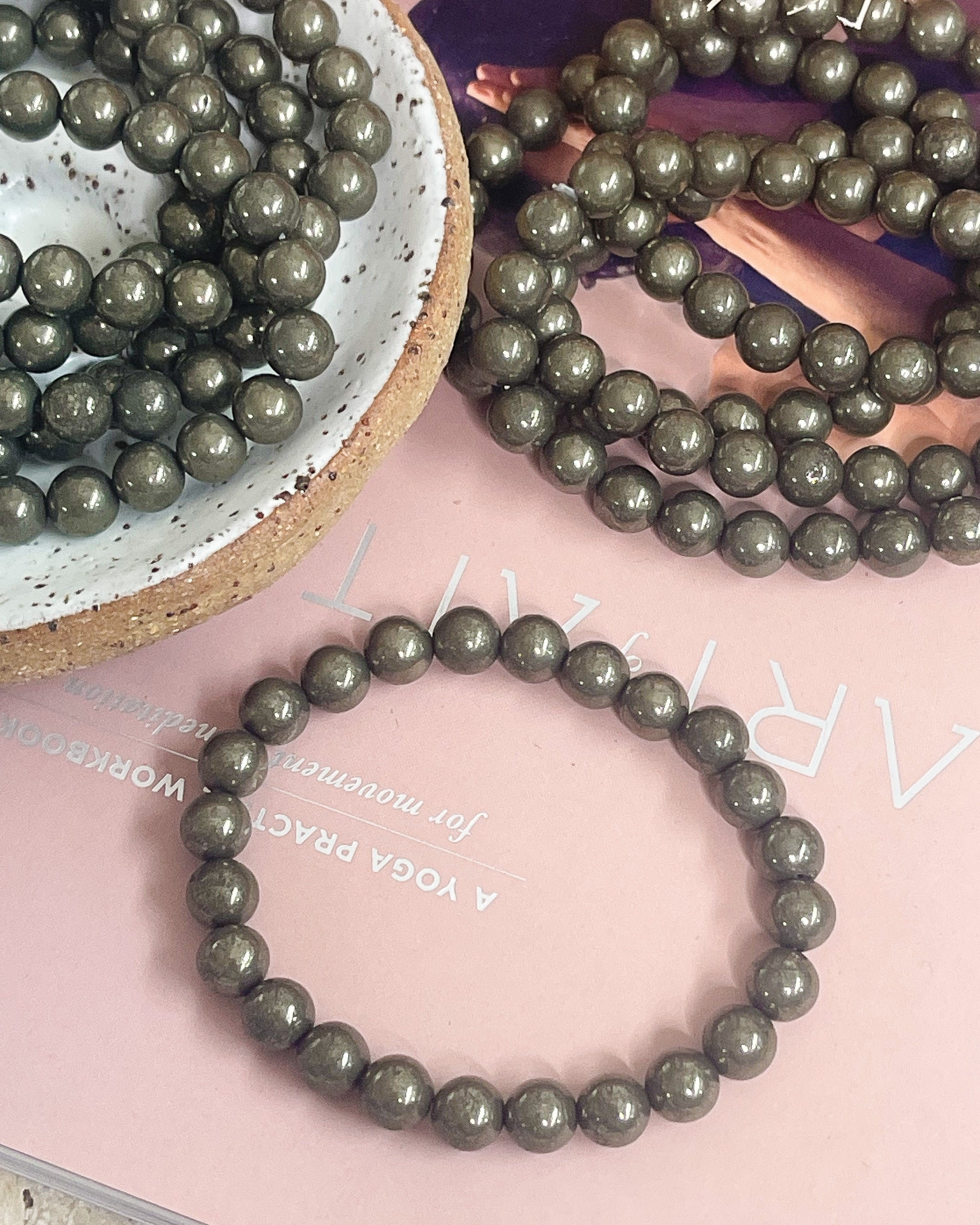 Pyrite Bead Bracelets // Confidence + Abundance + Creativity