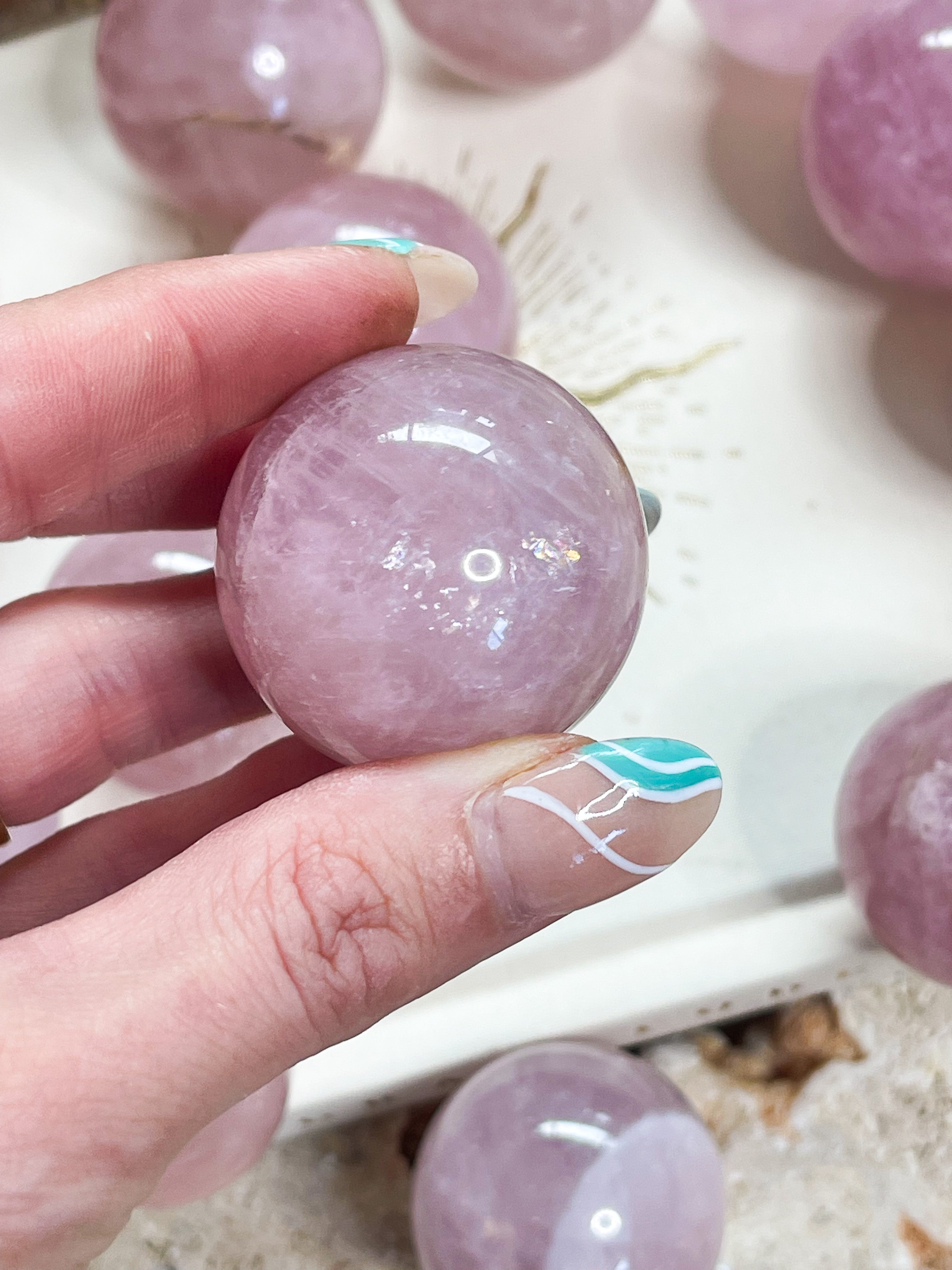 Rose Quartz Spheres // Small // Love + Healing + Calming