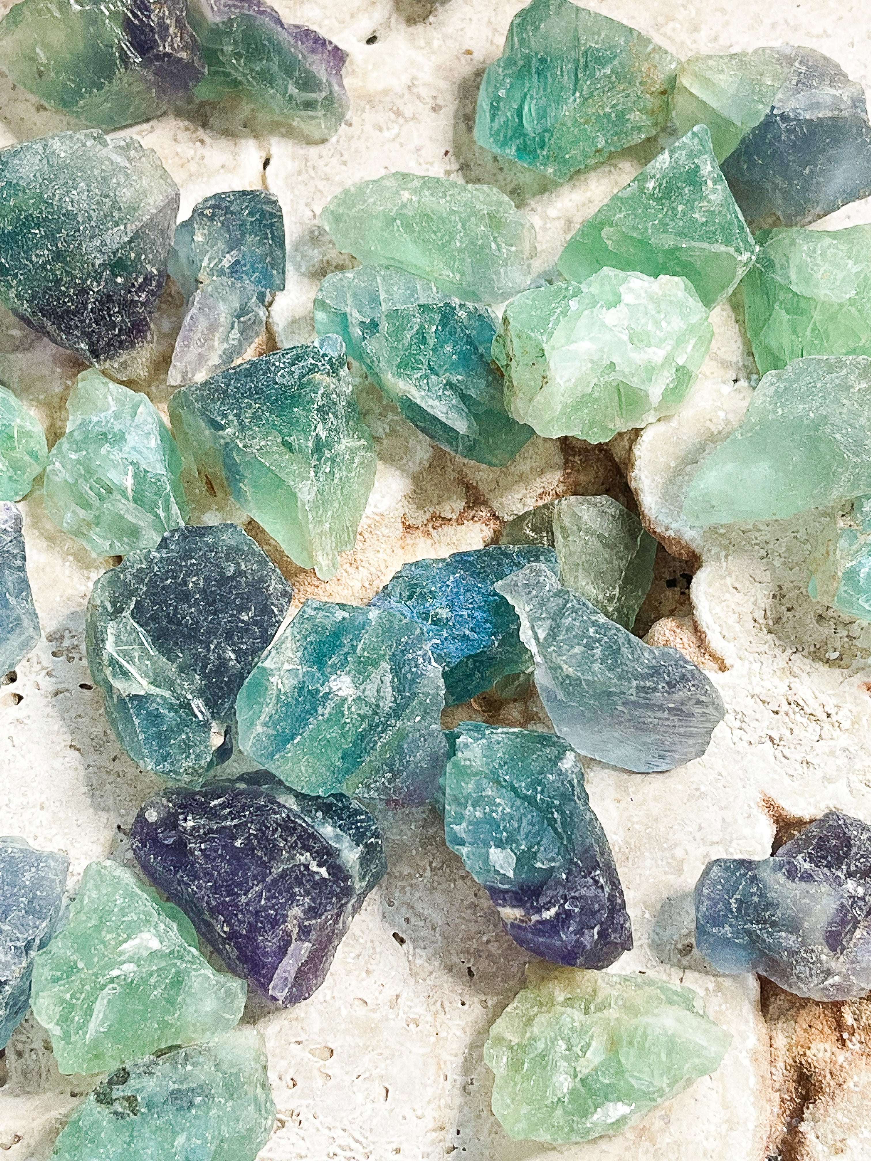 Rainbow Fluorite Raw // Small // Harmony + Balance + Creativity