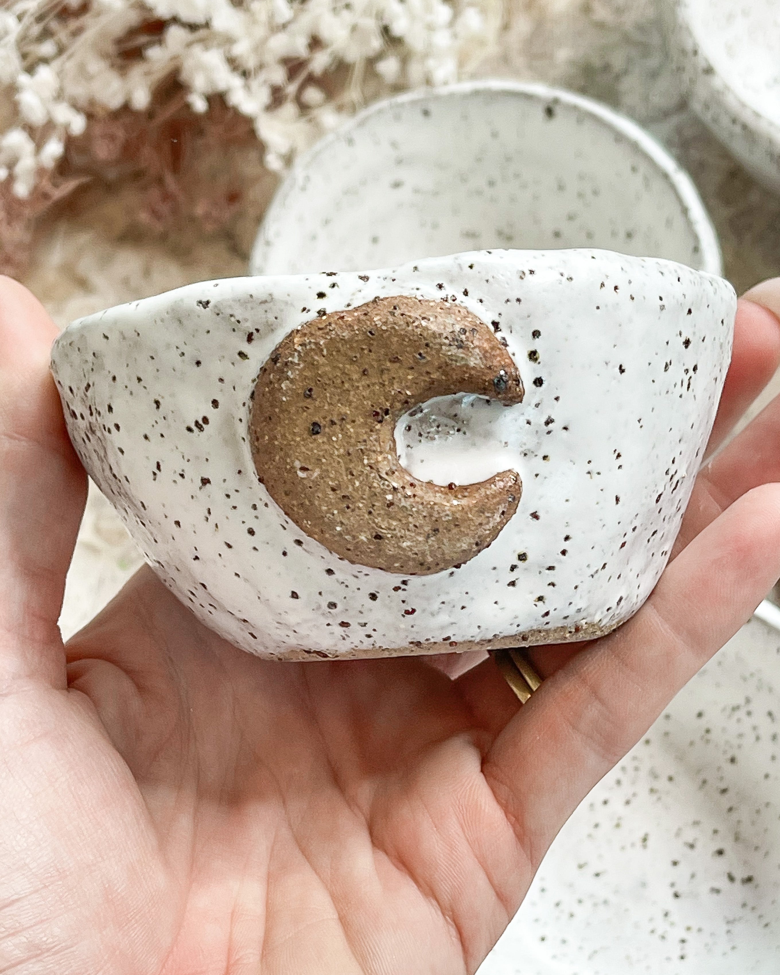 Moon Smoke Cleansing Bowl // Ceramic // Handcrafted + Rustic + Cleansing