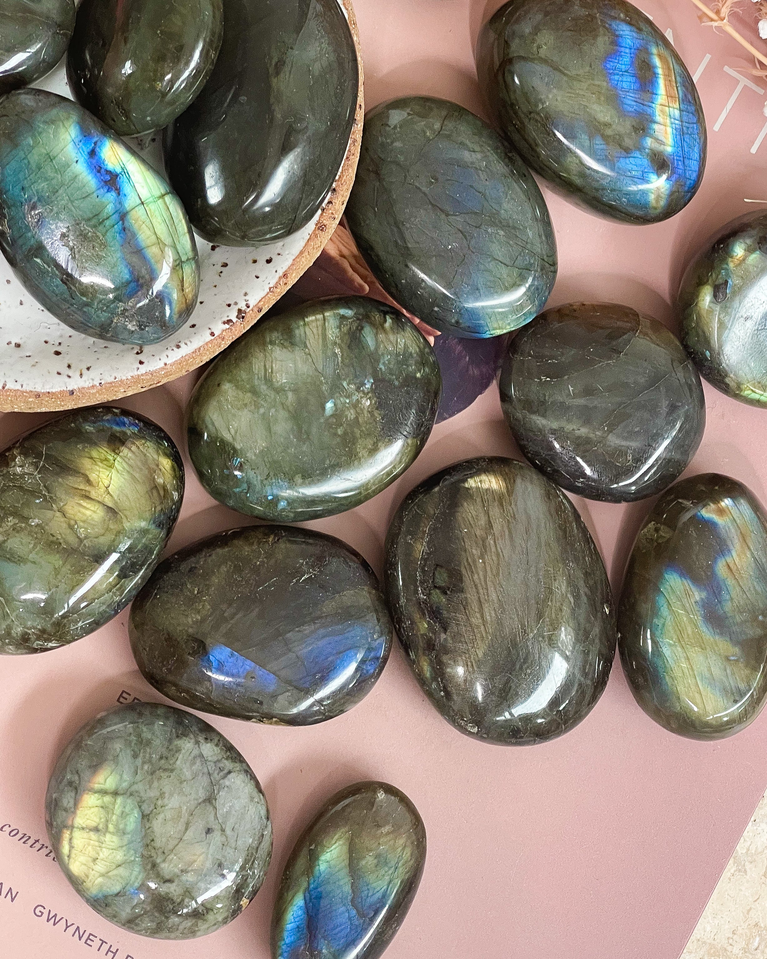 Labradorite Palmstones // Intuition + Wisdom + Protection