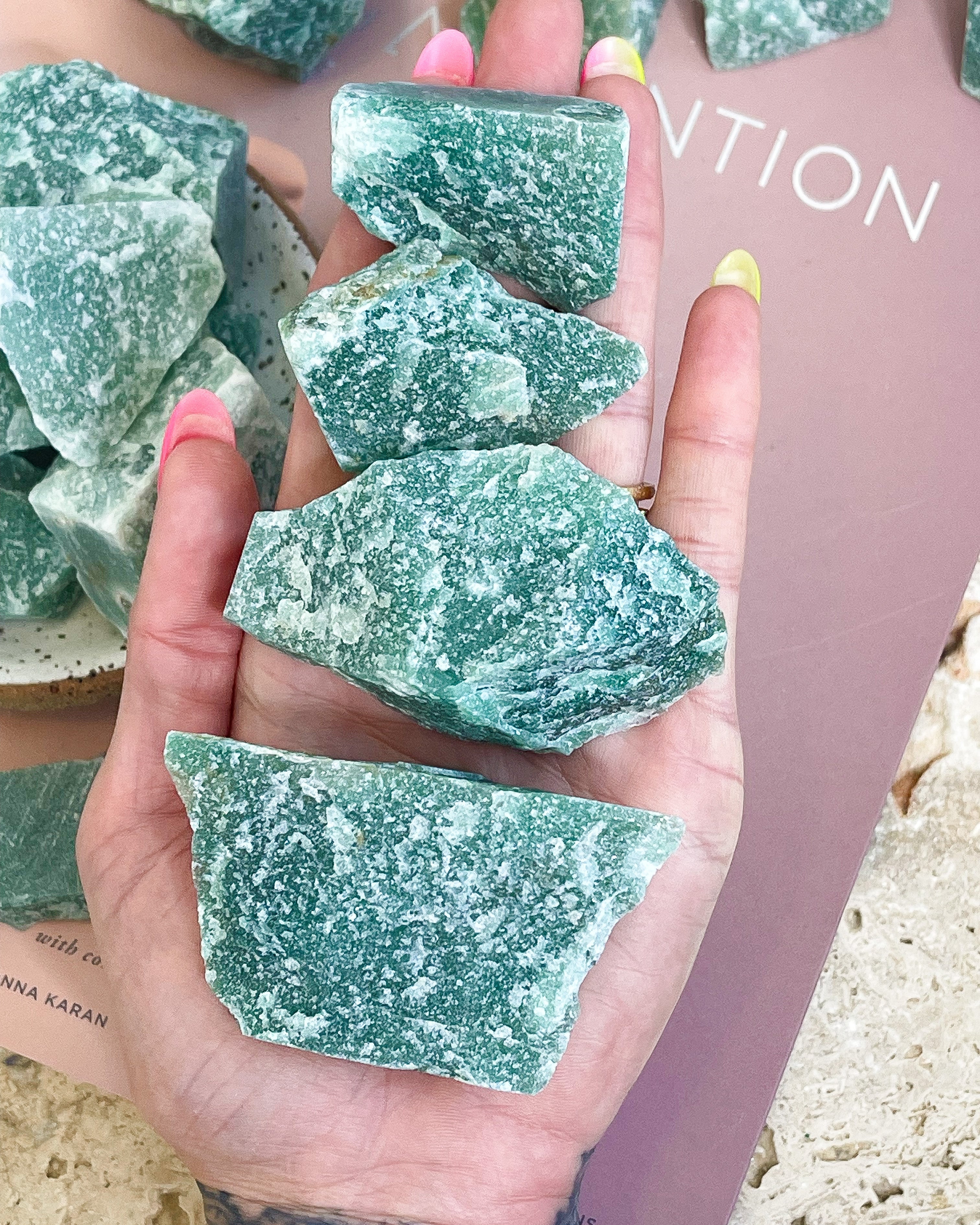 Green Aventurine Raw Chunks // Small // Manifestation + Abundance + Growth