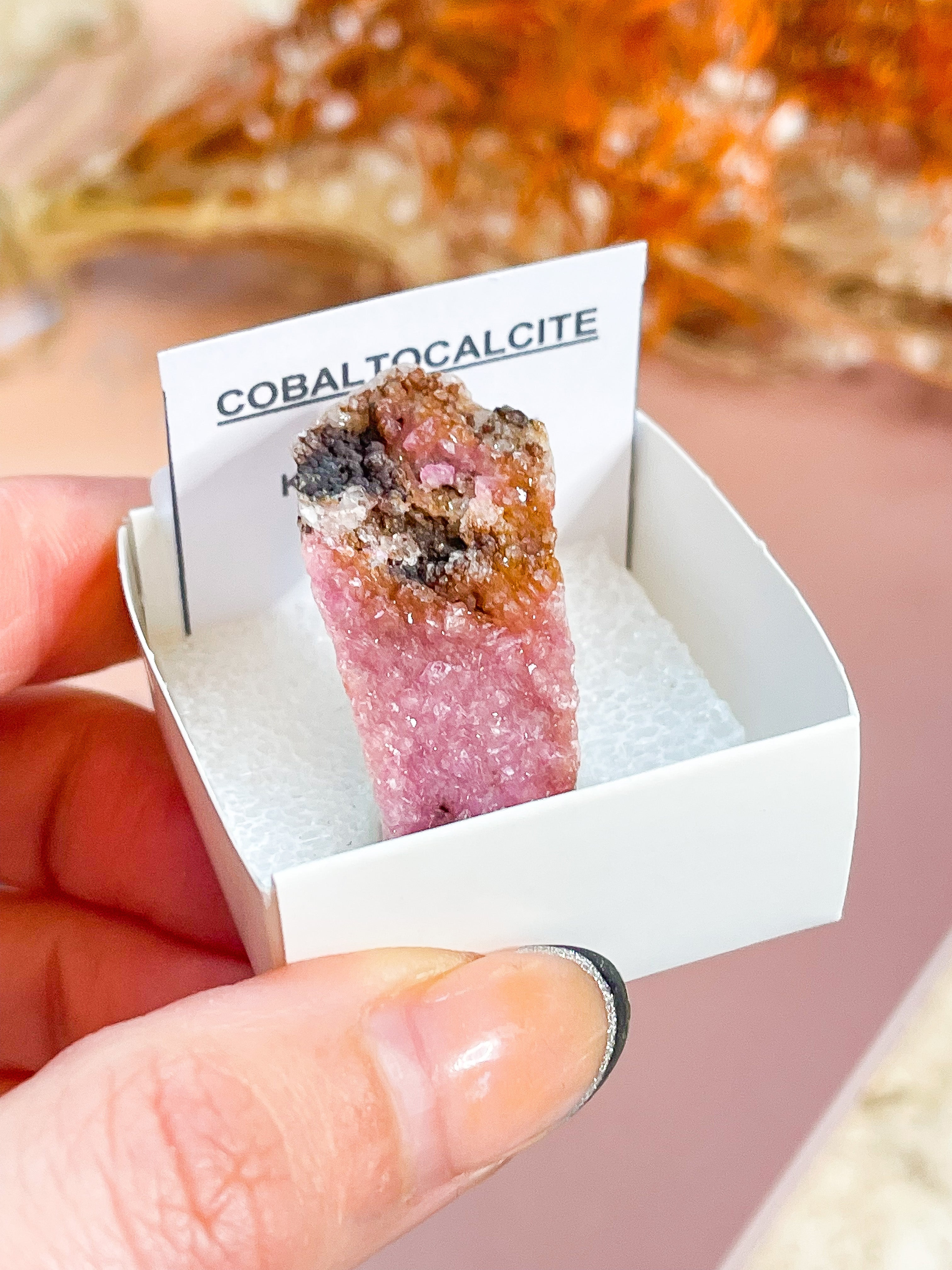 Cobalto Calcite Specimen - Rare // Zaire // Higher Consciousness + Emotional Healing + Love