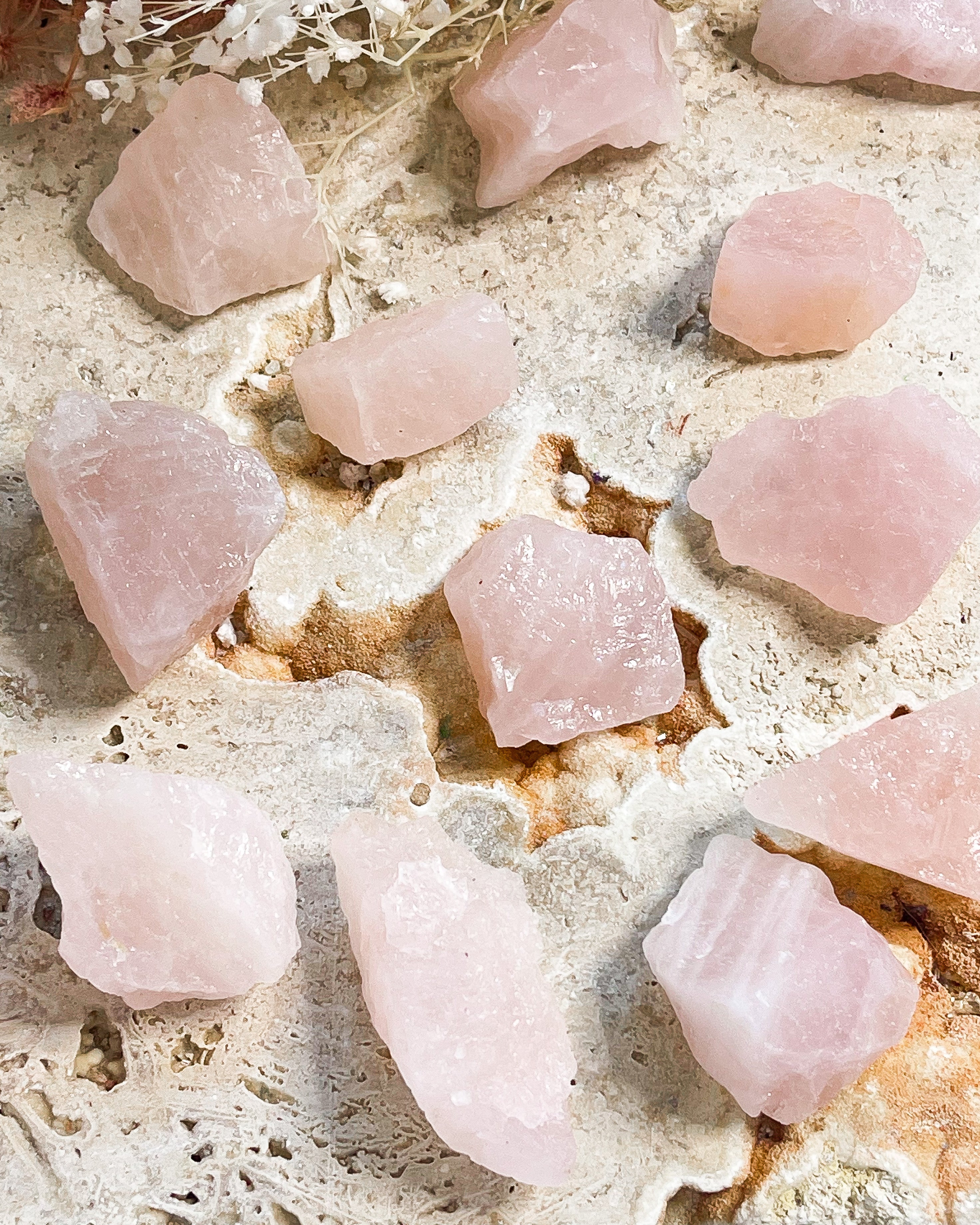 Rose Quartz Raw // Small // Love + Healing + Calming