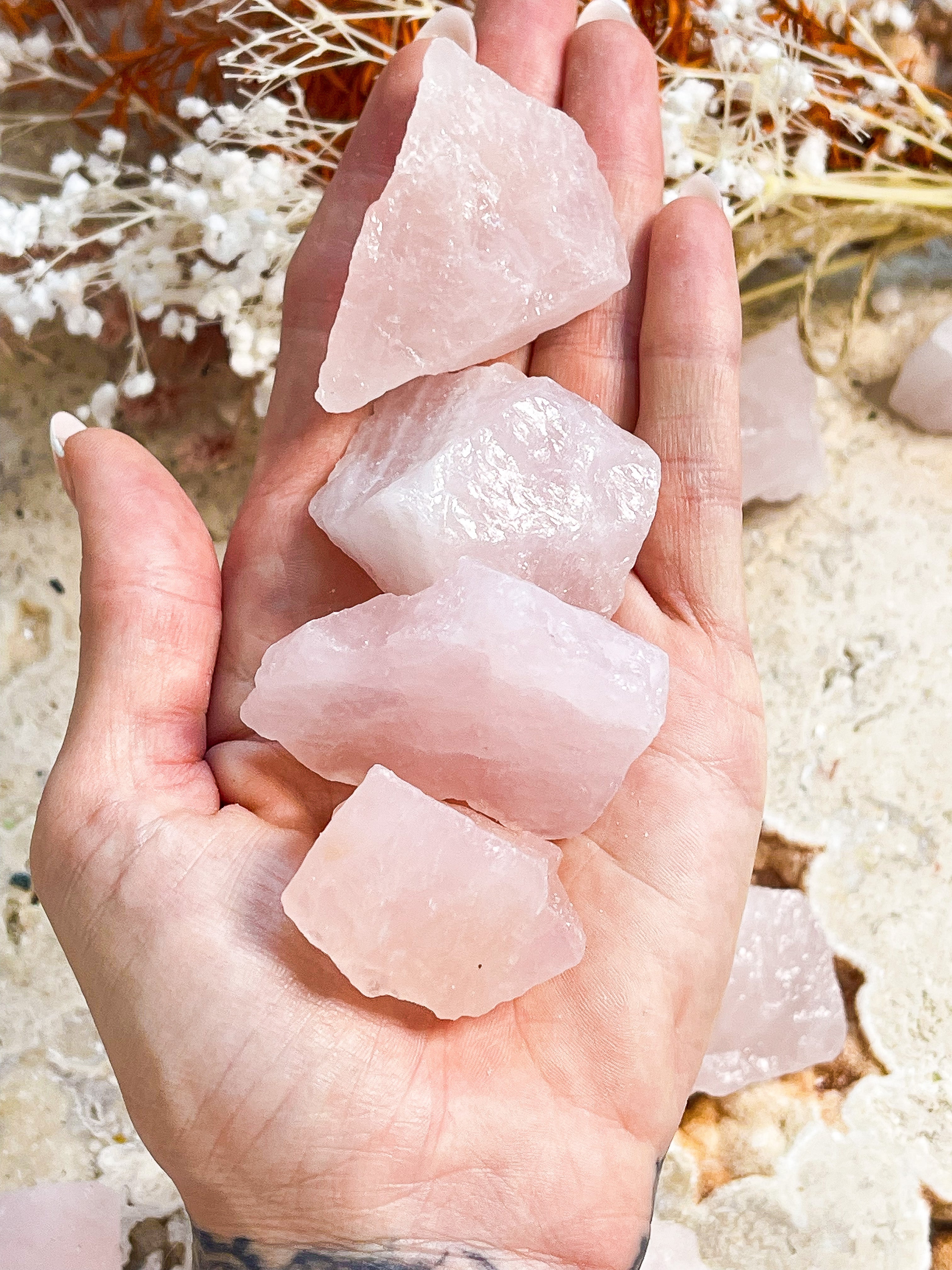 Rose Quartz Raw // Small // Love + Healing + Calming