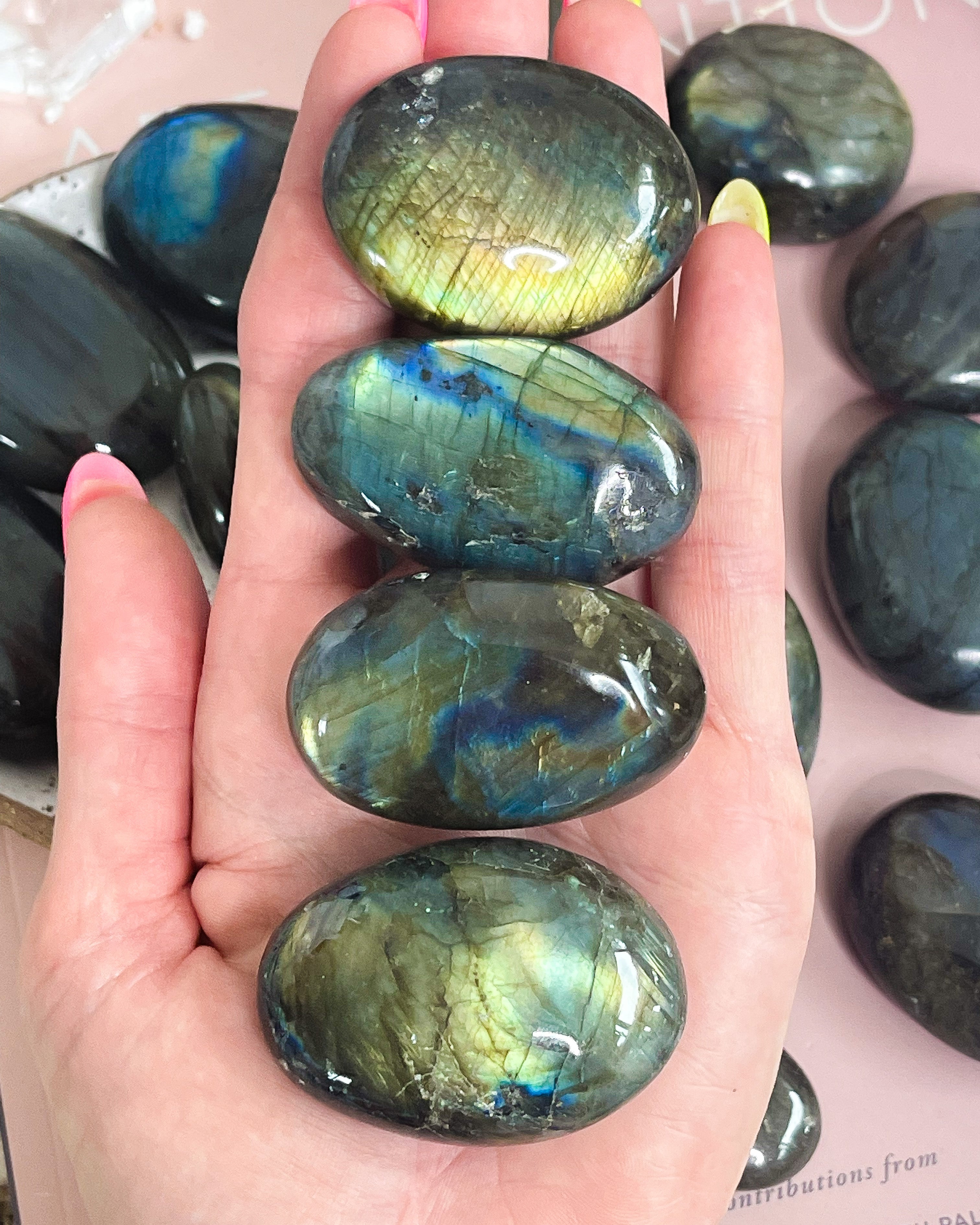 Labradorite Palmstones // Intuition + Wisdom + Protection