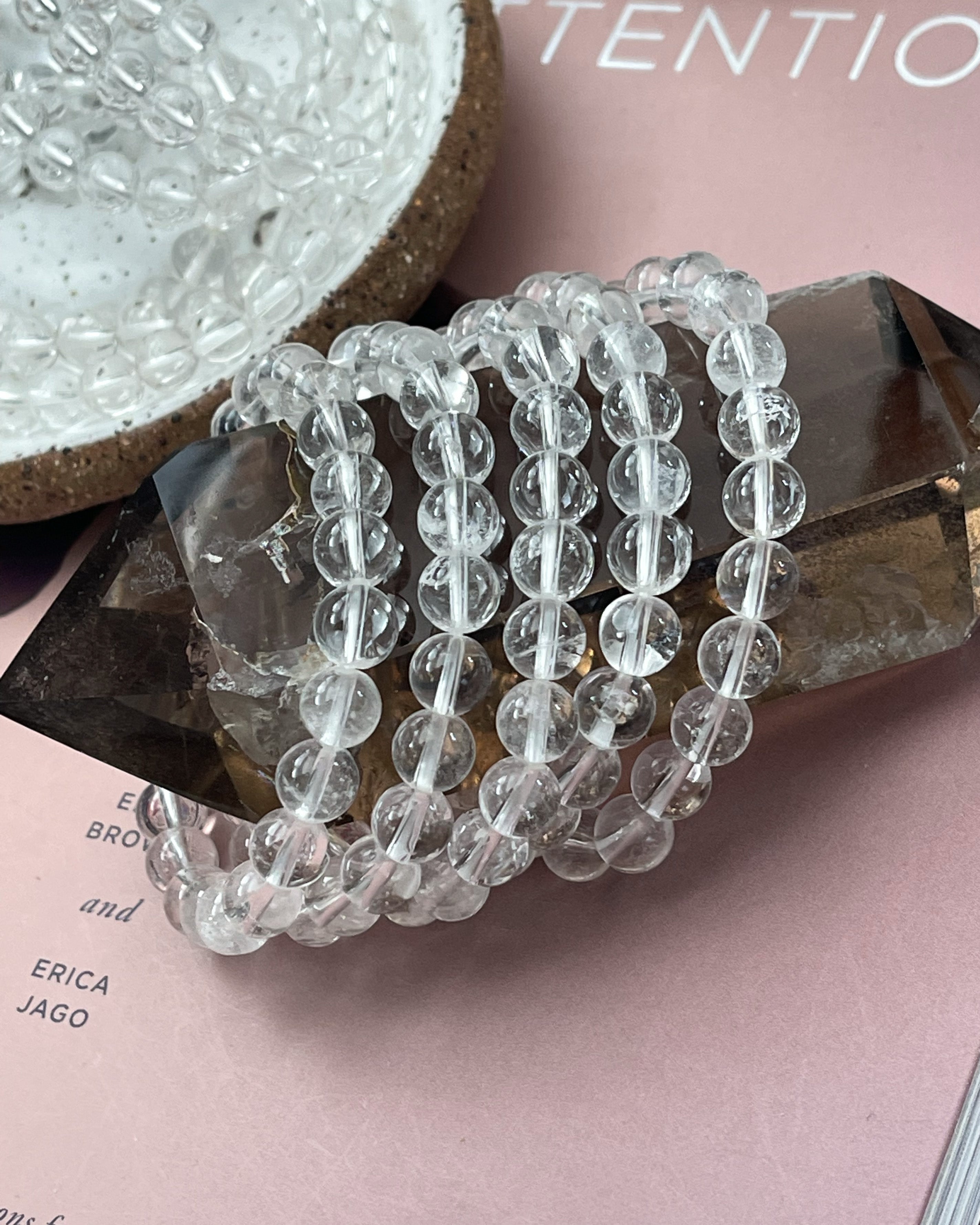 Clear Quartz Bead Bracelets // Transformation + Healing + Balance