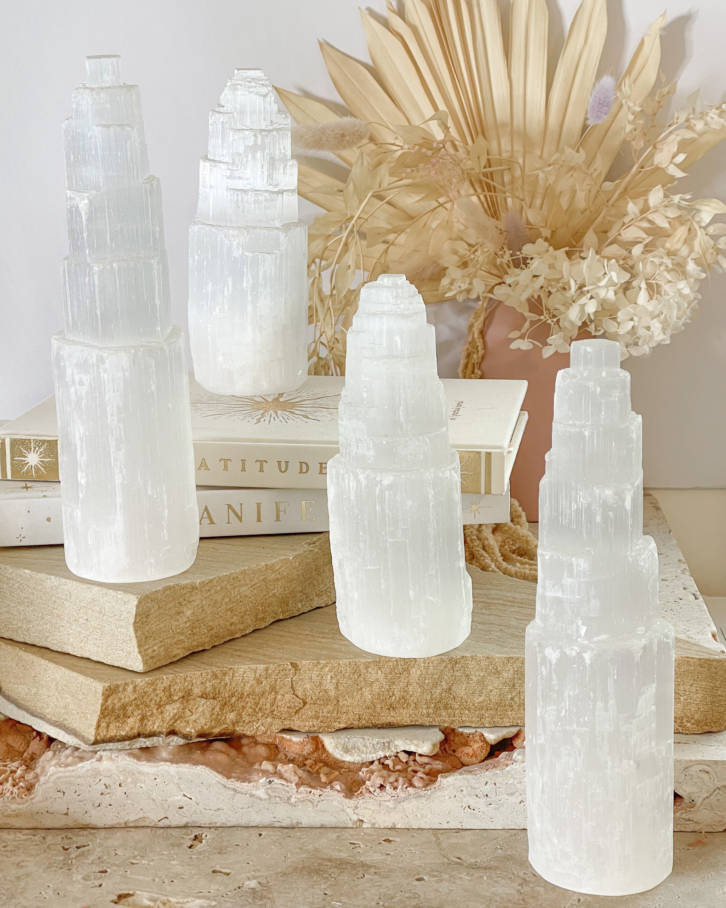 Selenite Towers // Cleansing + Healing + Power + Protection