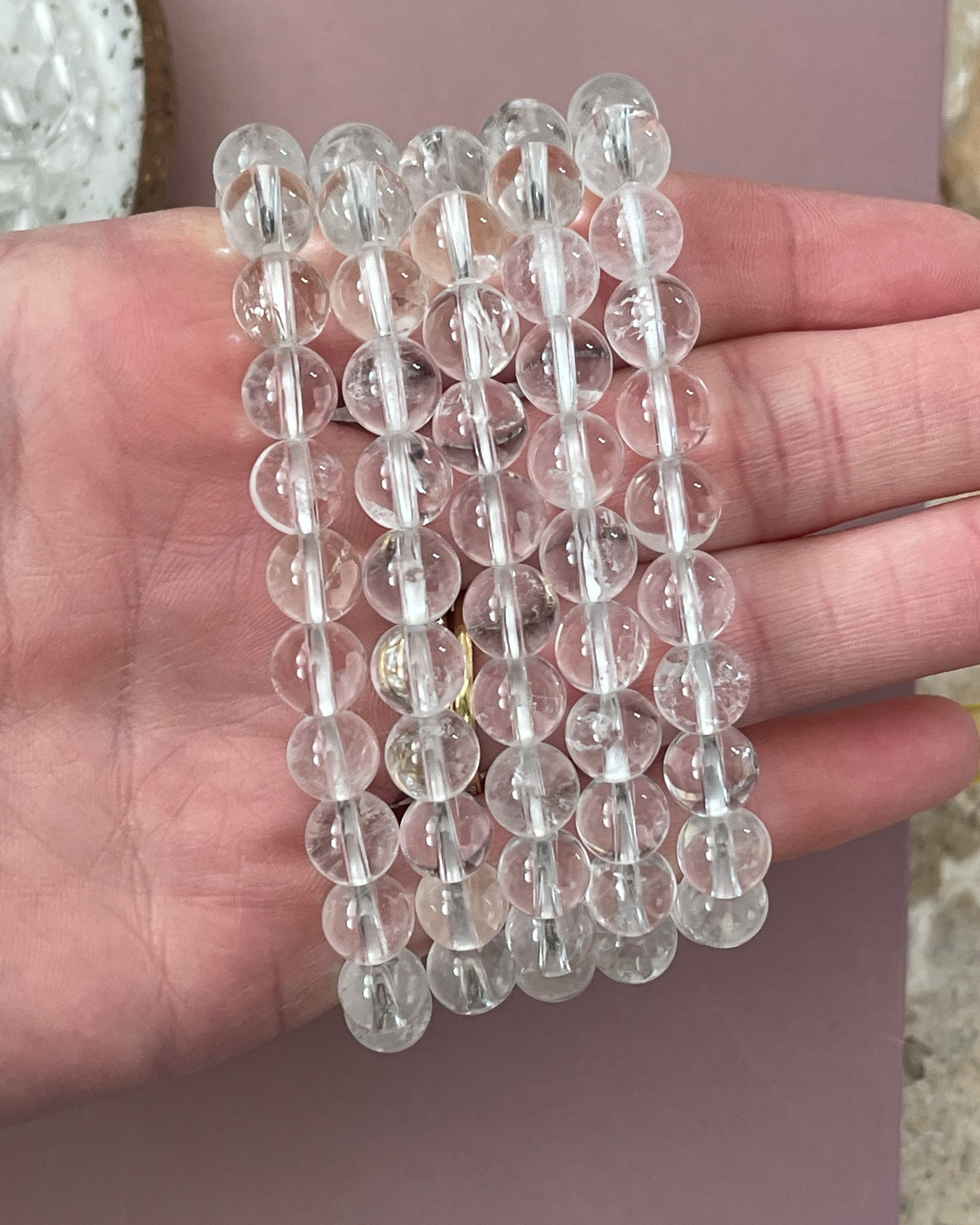 Clear Quartz Bead Bracelets // Transformation + Healing + Balance