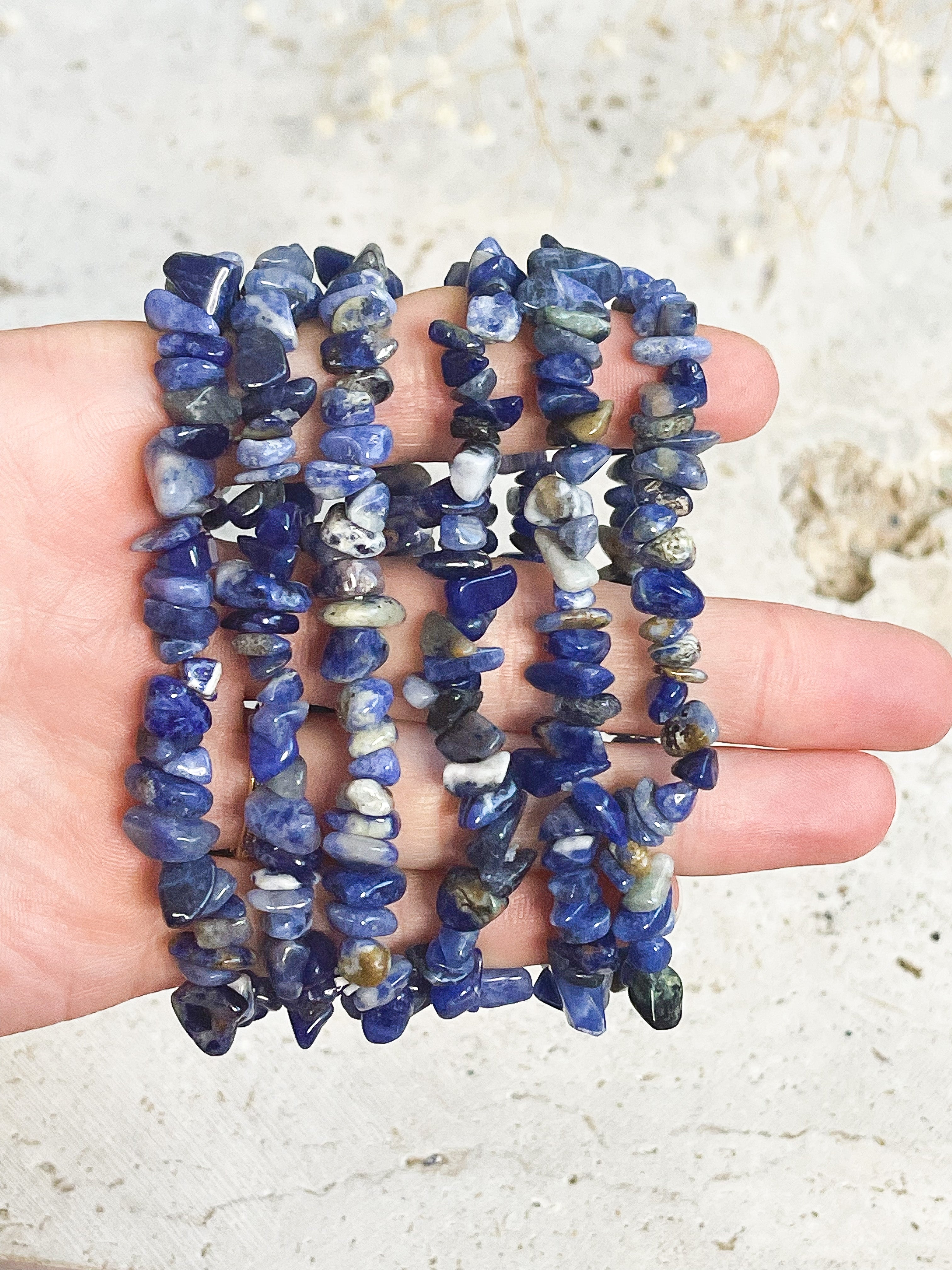 Sodalite Chip Bracelet // Clarity + Intuition + Creativity