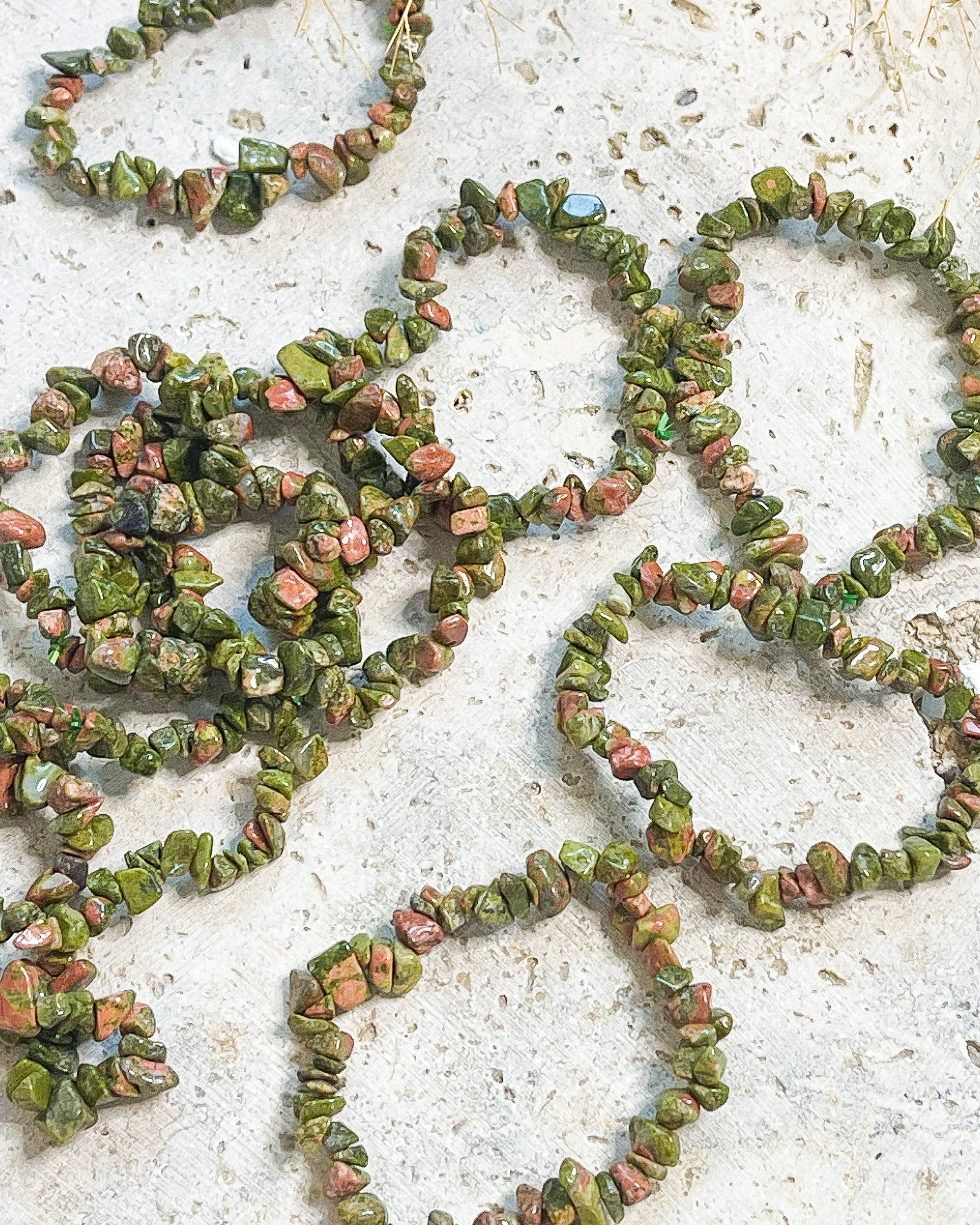 Unakite Chip Bracelets // Self Love + Healing + Balance